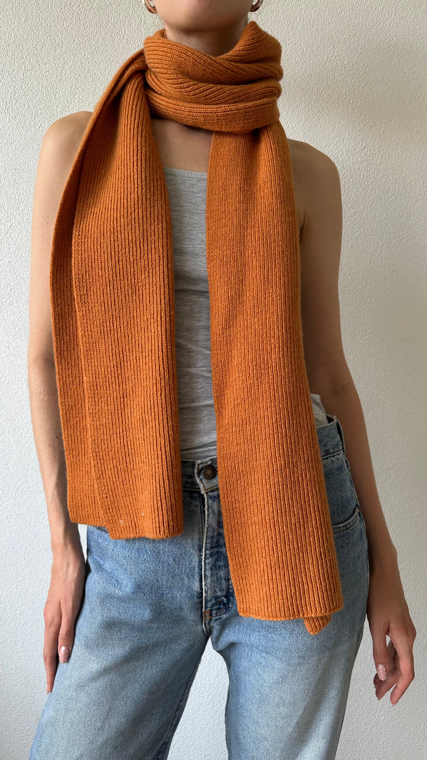 orange wool scarf