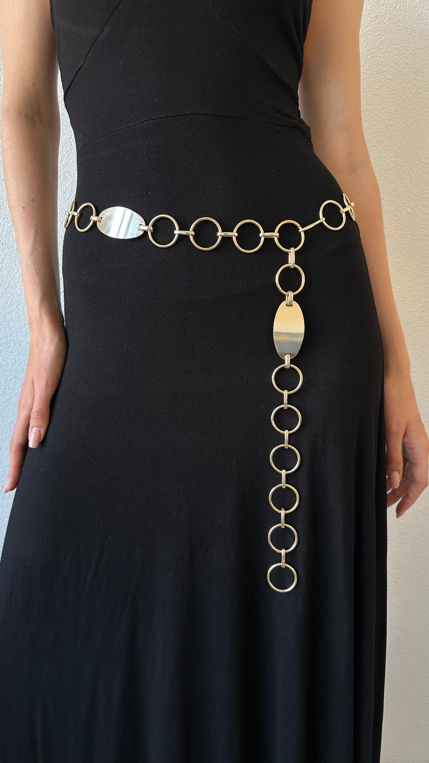 gold adjustable chain belt