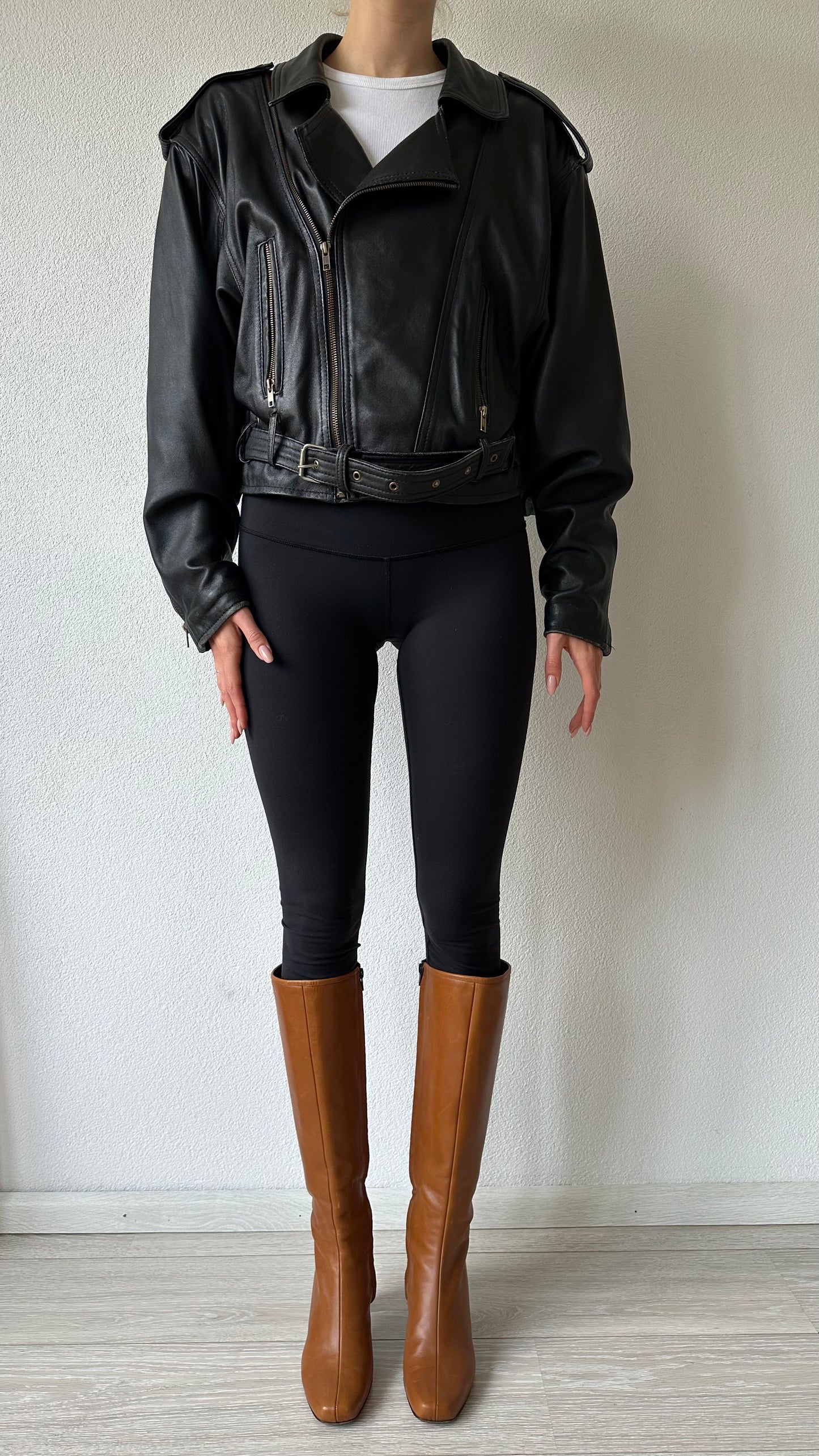 camel leather Italian boots