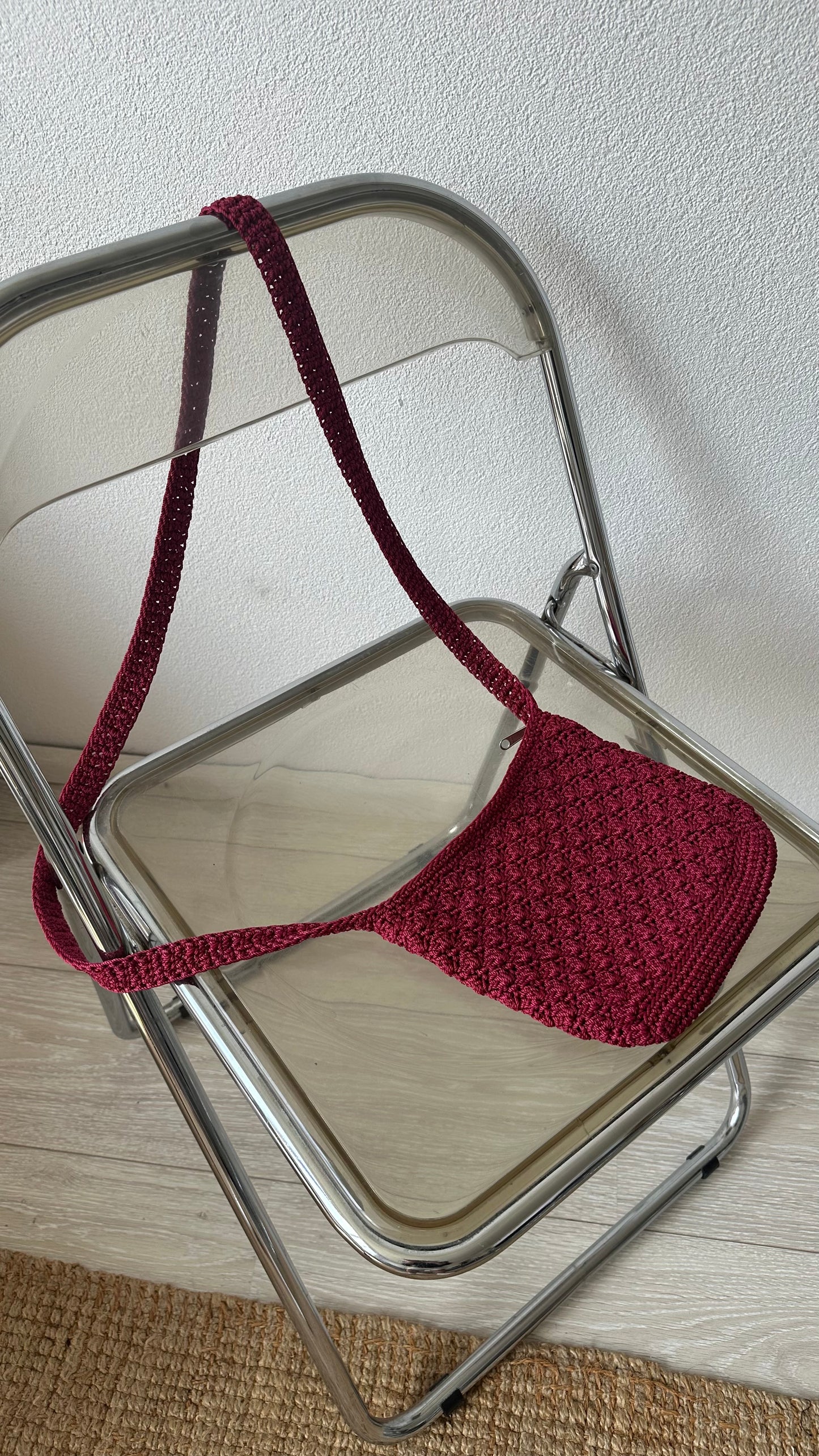 red burgundy crossbody bag with zip closure preloved find