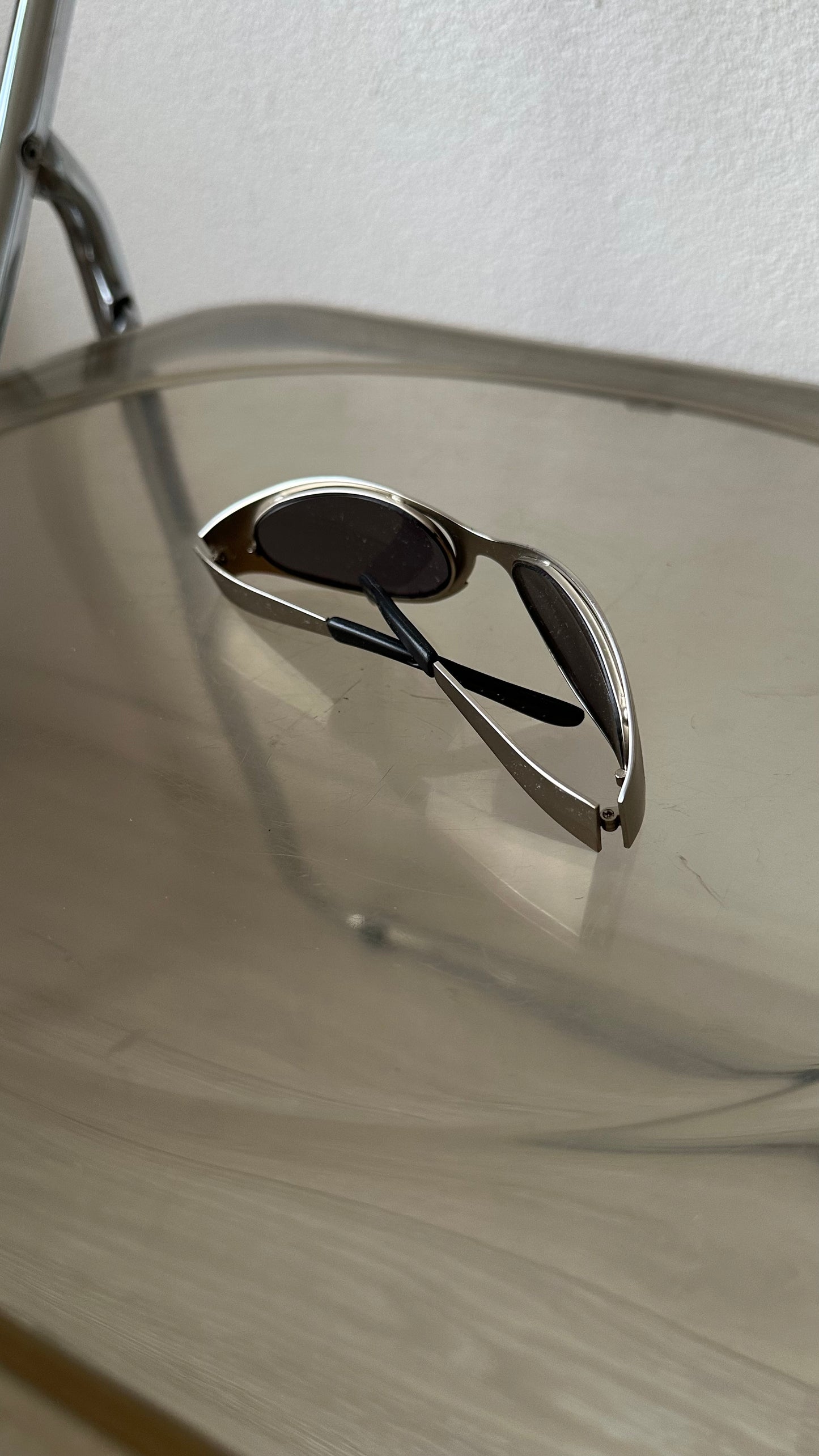 Y2K silver metal sunglasses