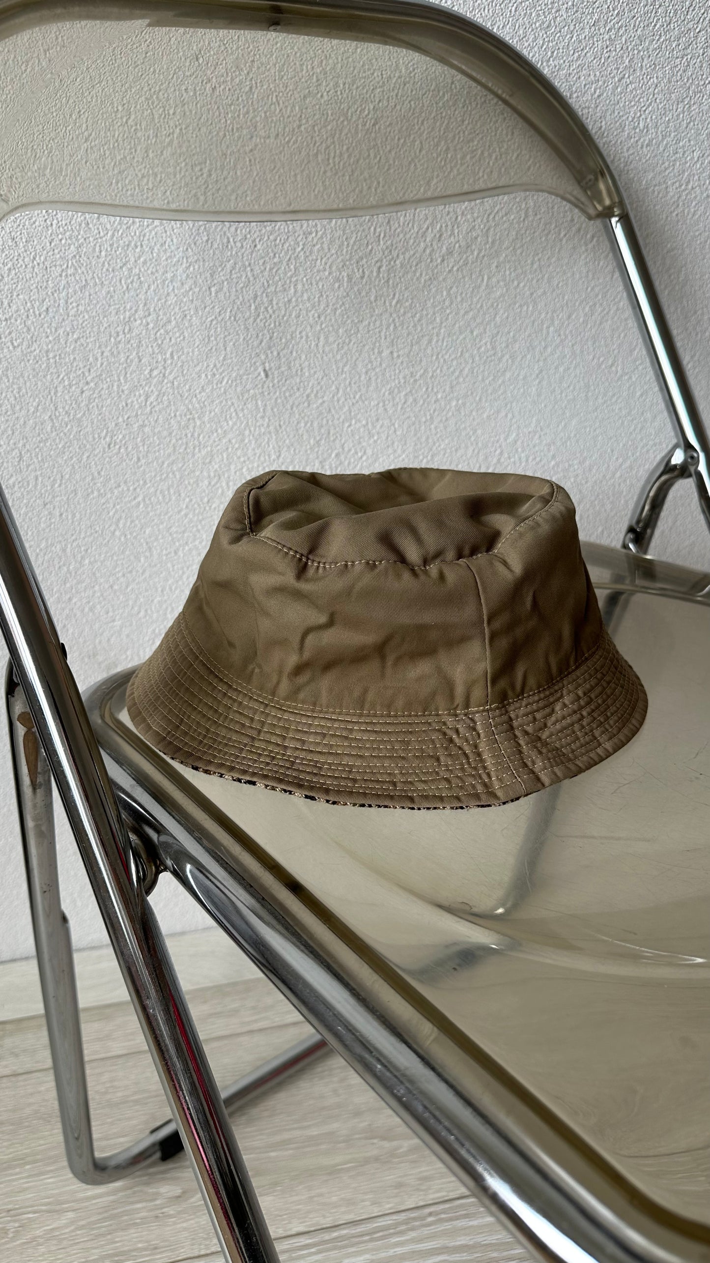 check wool reversible bucket pied-de-poule hat