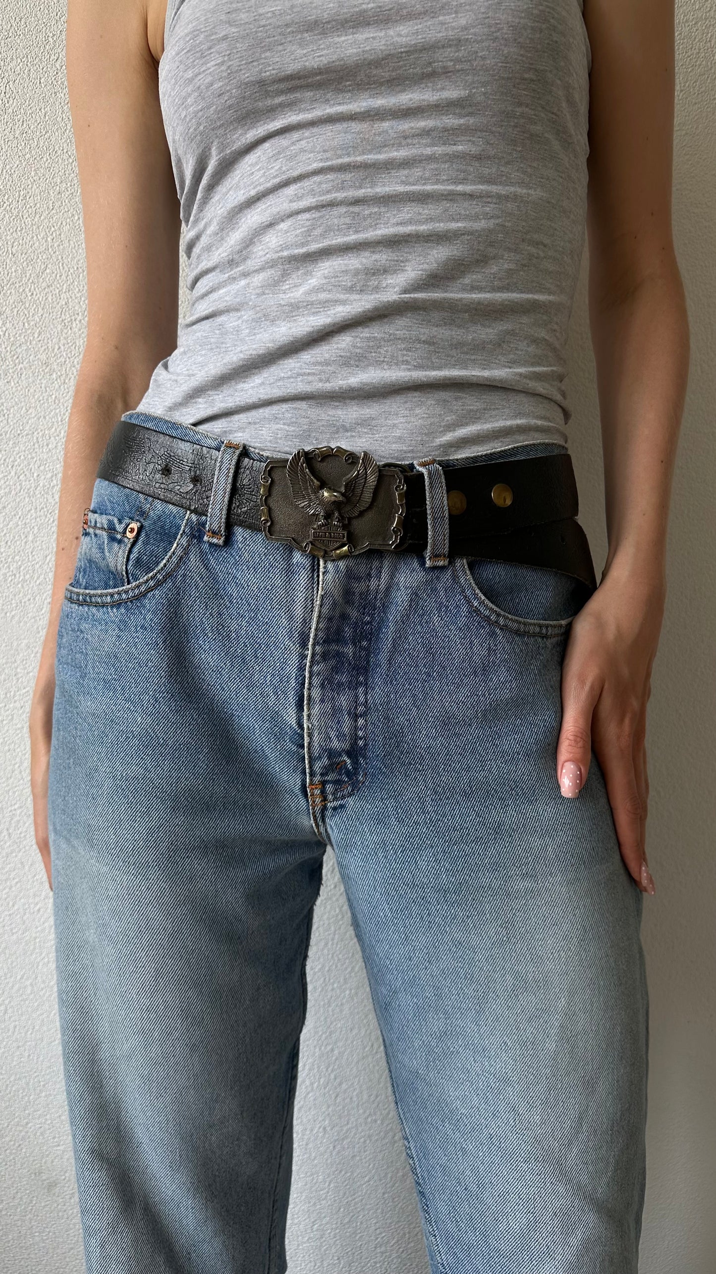harley davidson vintage belt