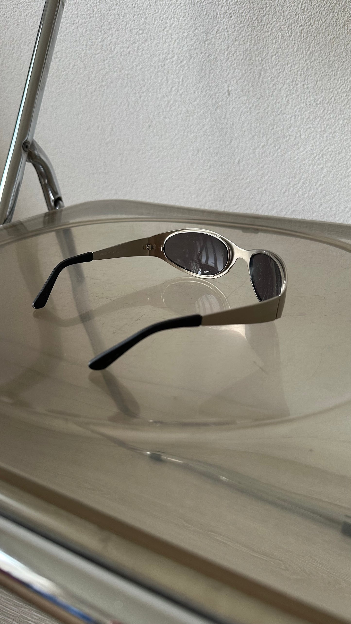 Y2K silver metal sunglasses