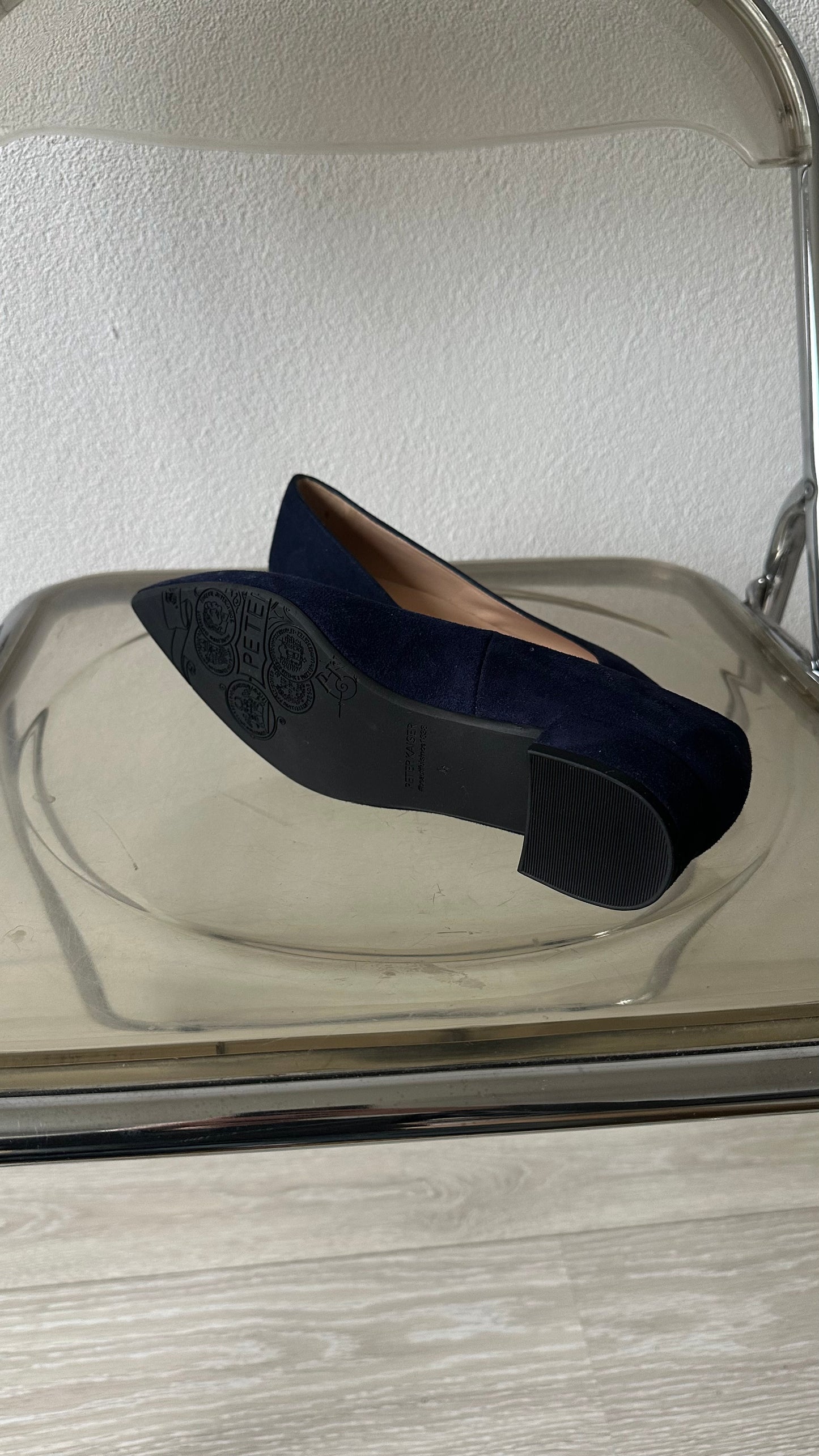 Peter Kaiser pointed toes blue suede