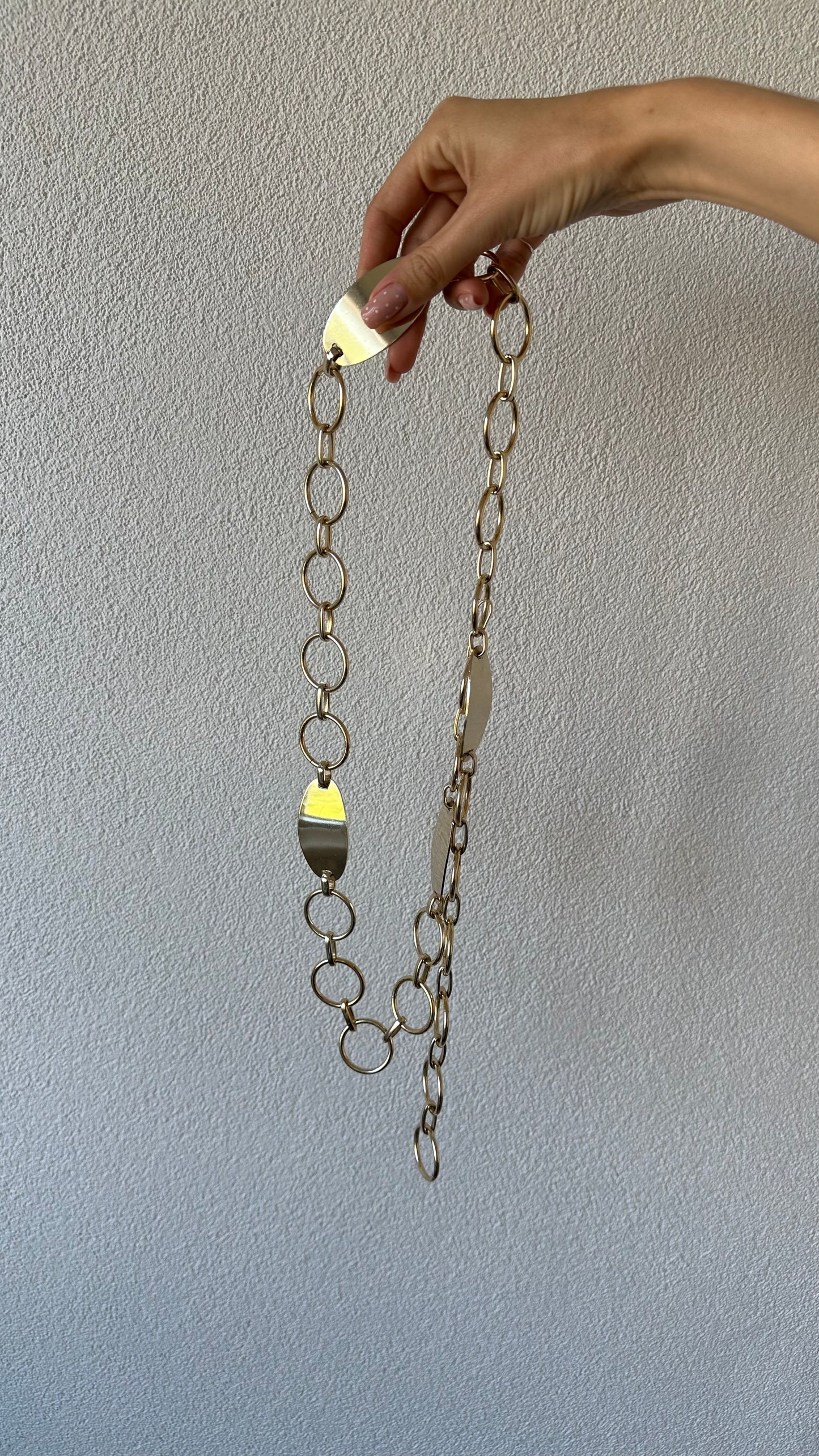 gold adjustable chain belt