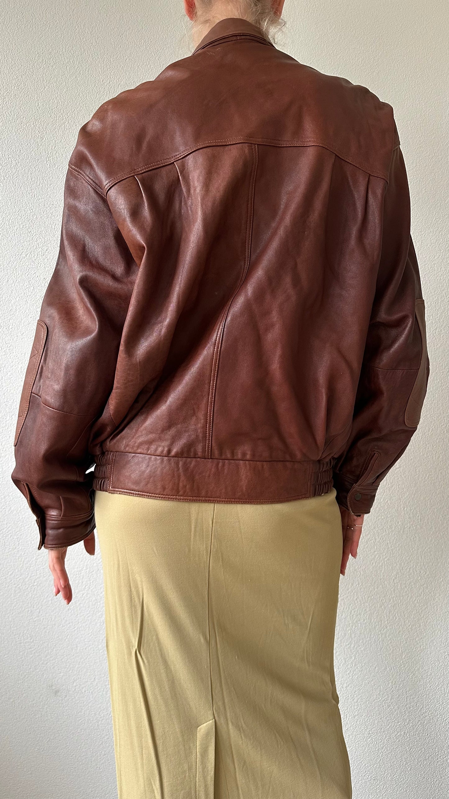 vintage brown oversized bomberjacket