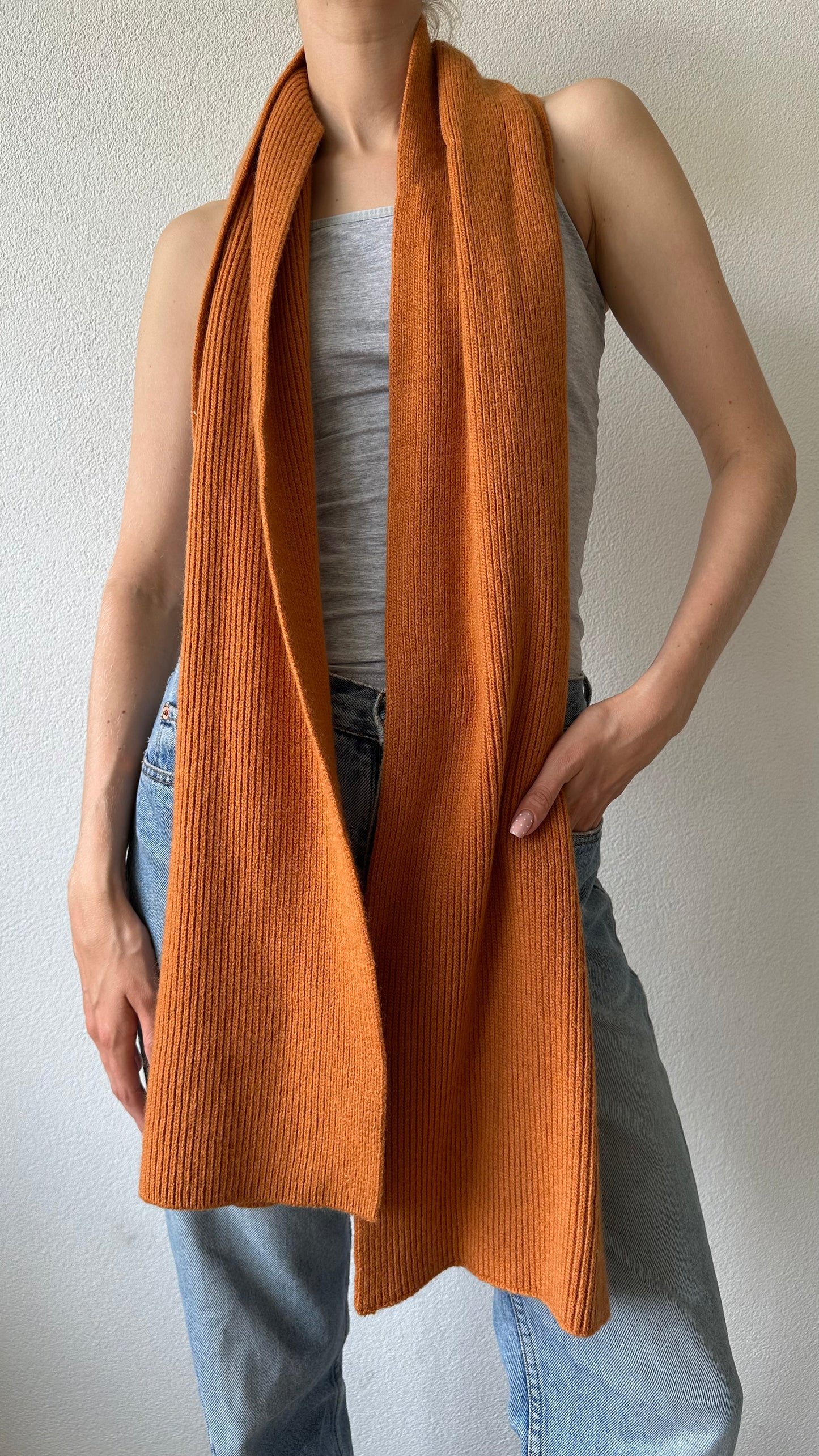 orange wool scarf