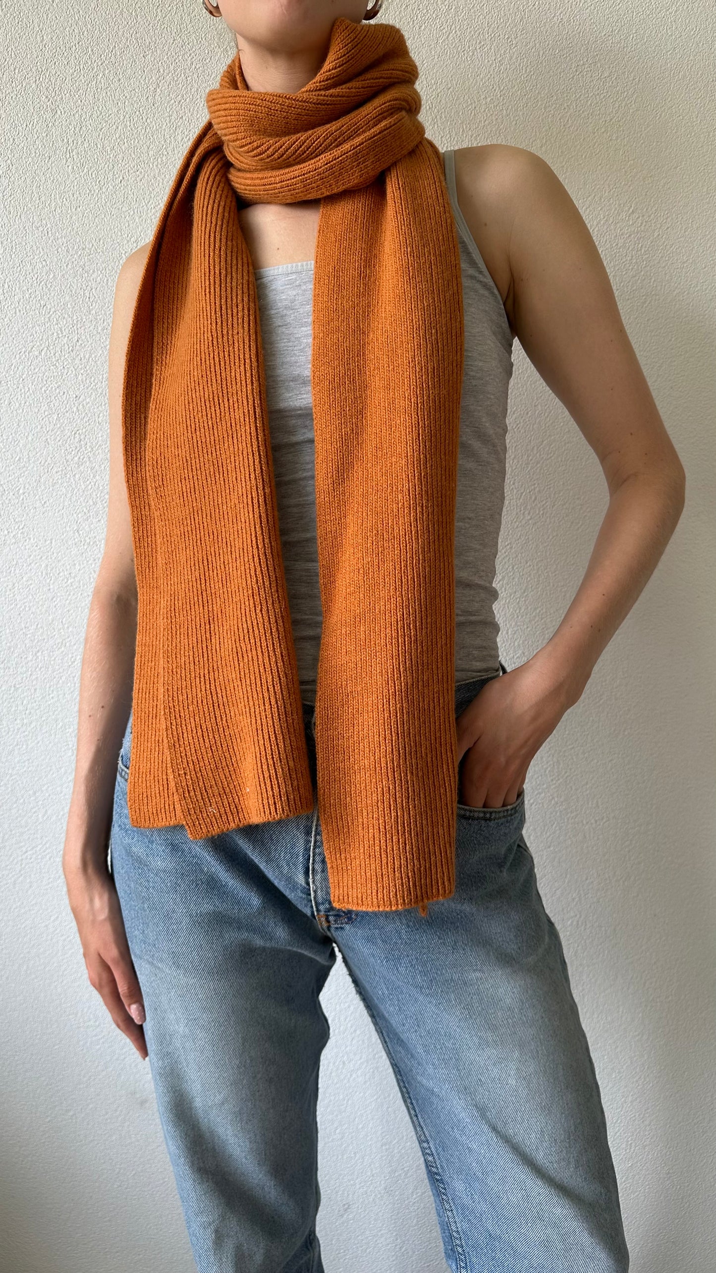 orange wool scarf