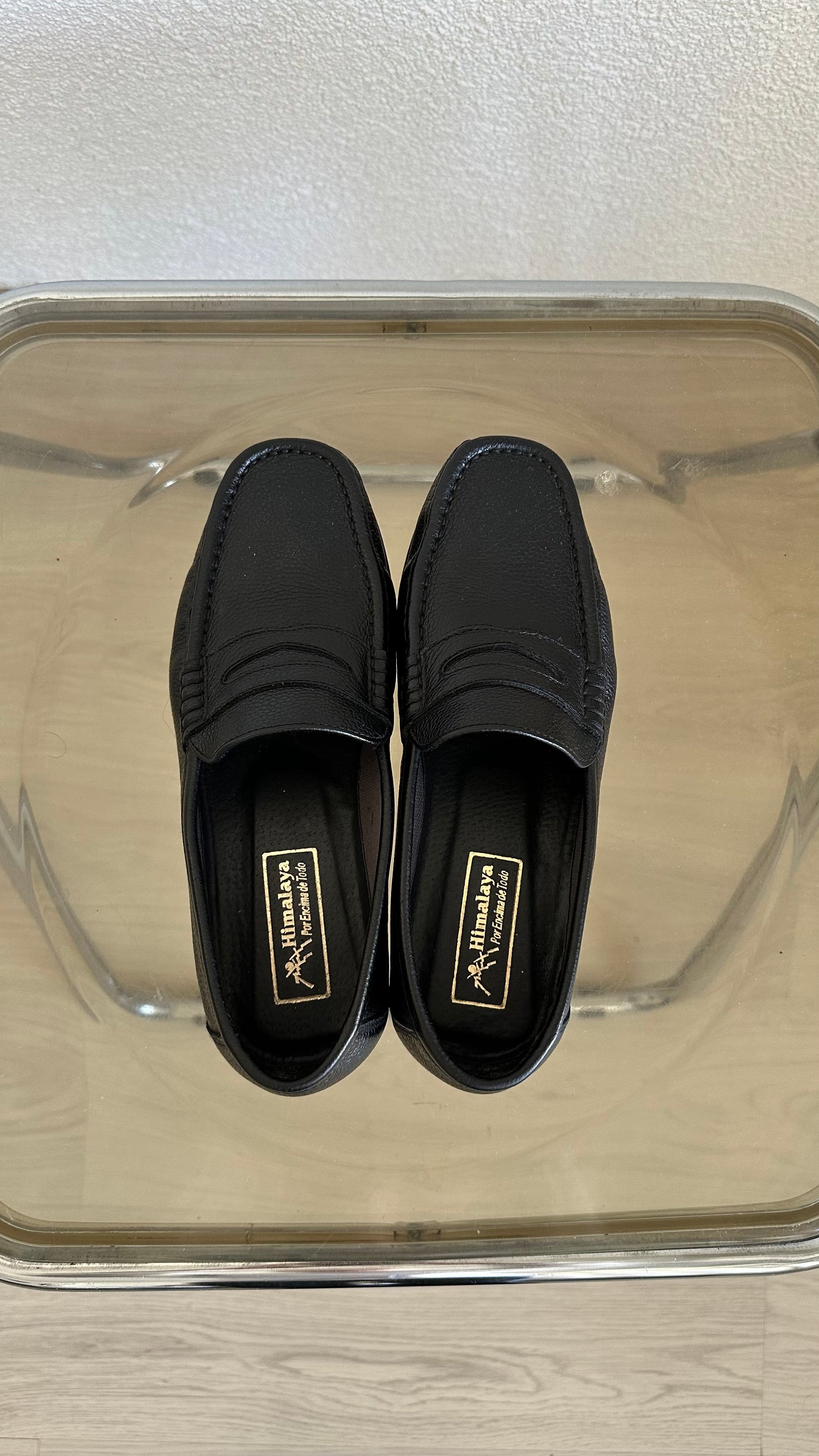 black classic soft leather loafers