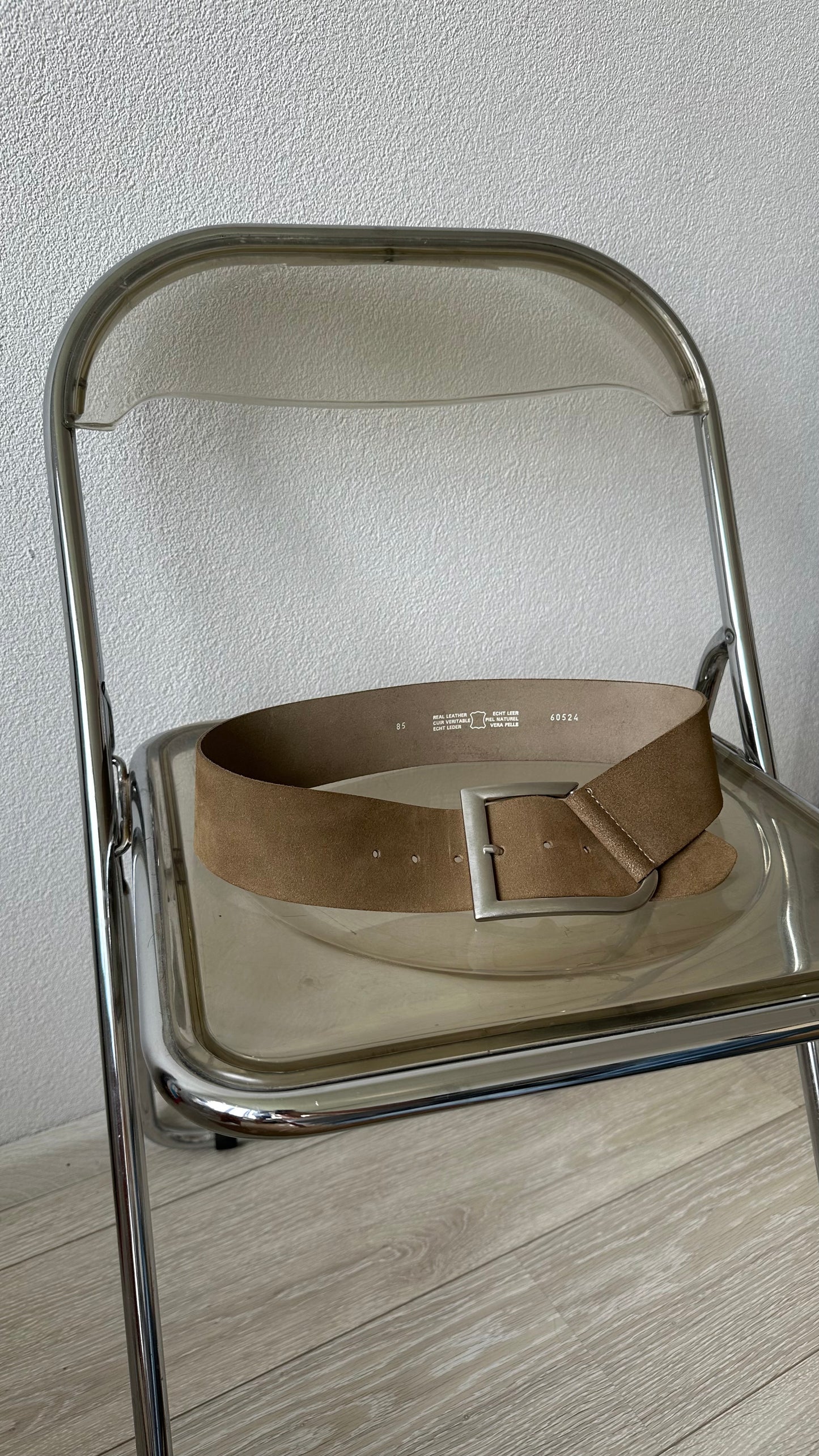 suede statement buckle belt
