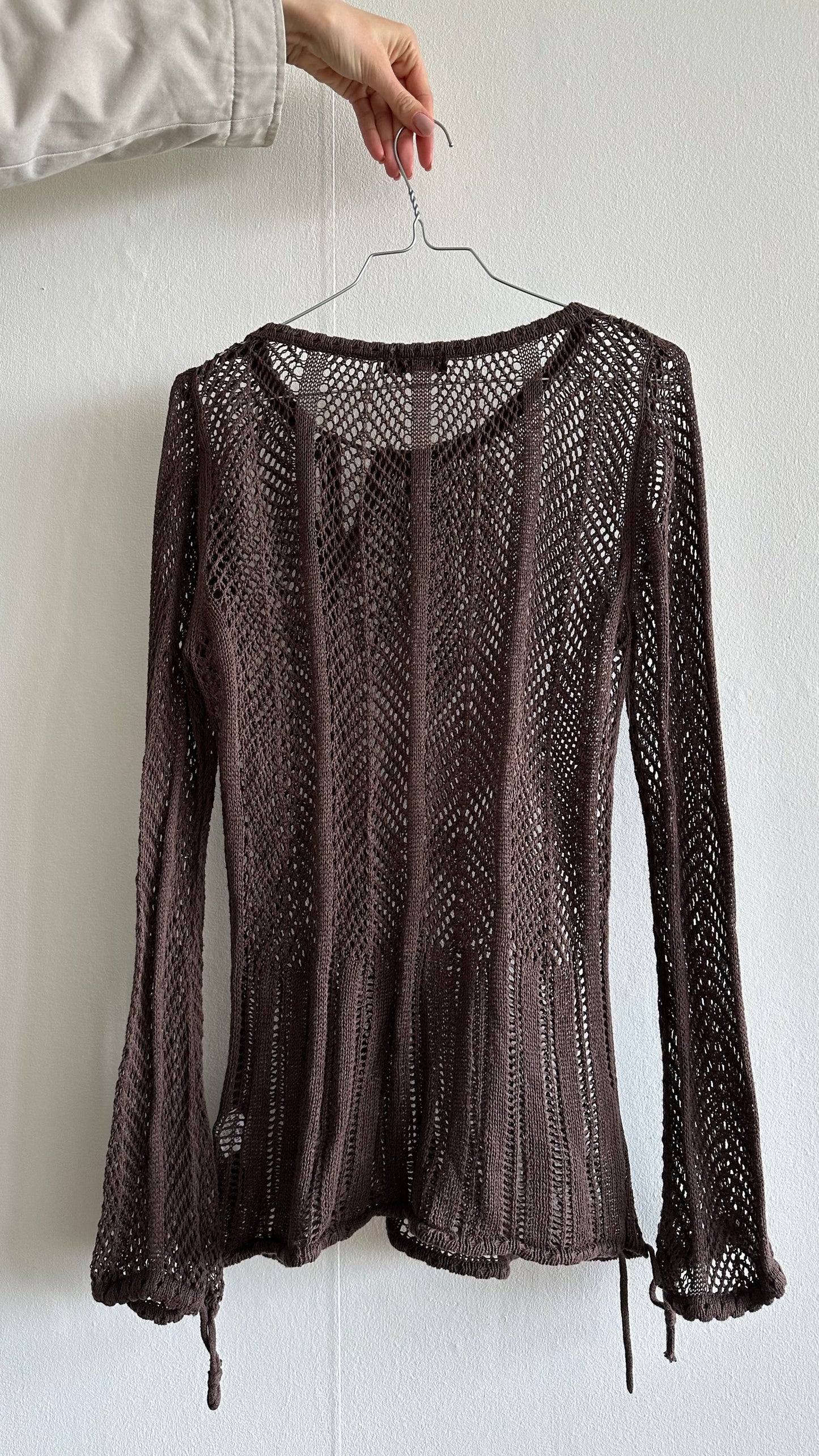 brown forcast crochet longesleeve