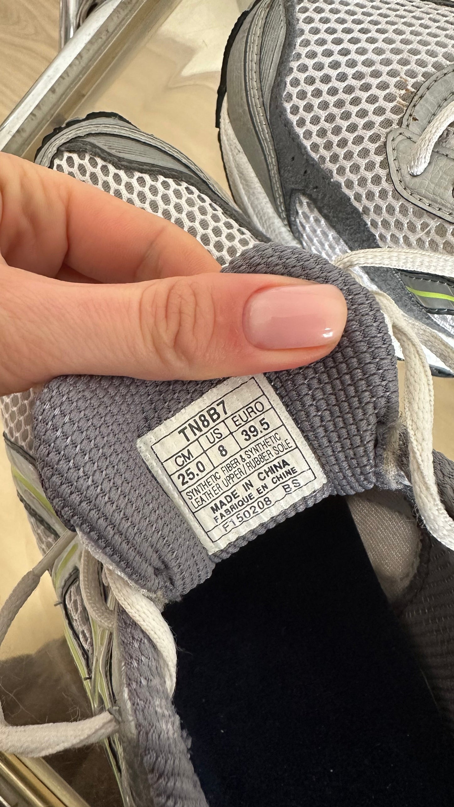 asics sneakers silver lime grey white