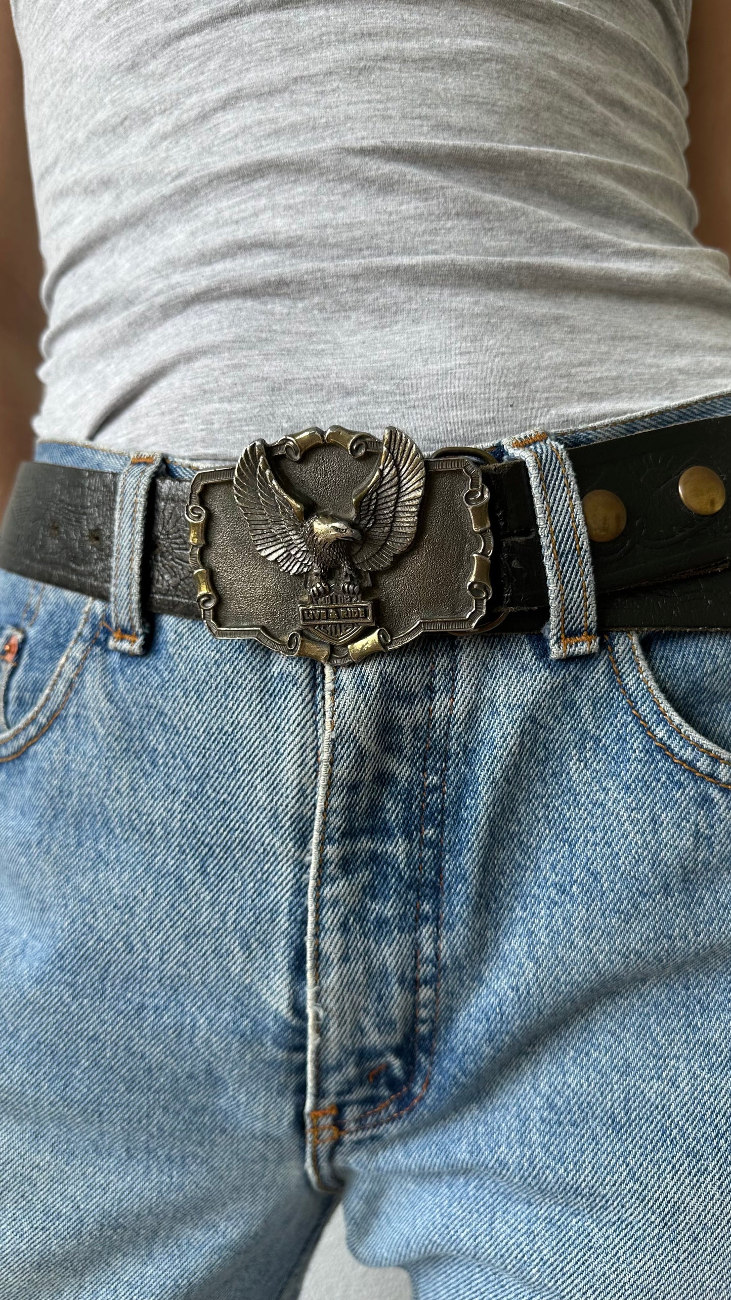 harley davidson vintage belt