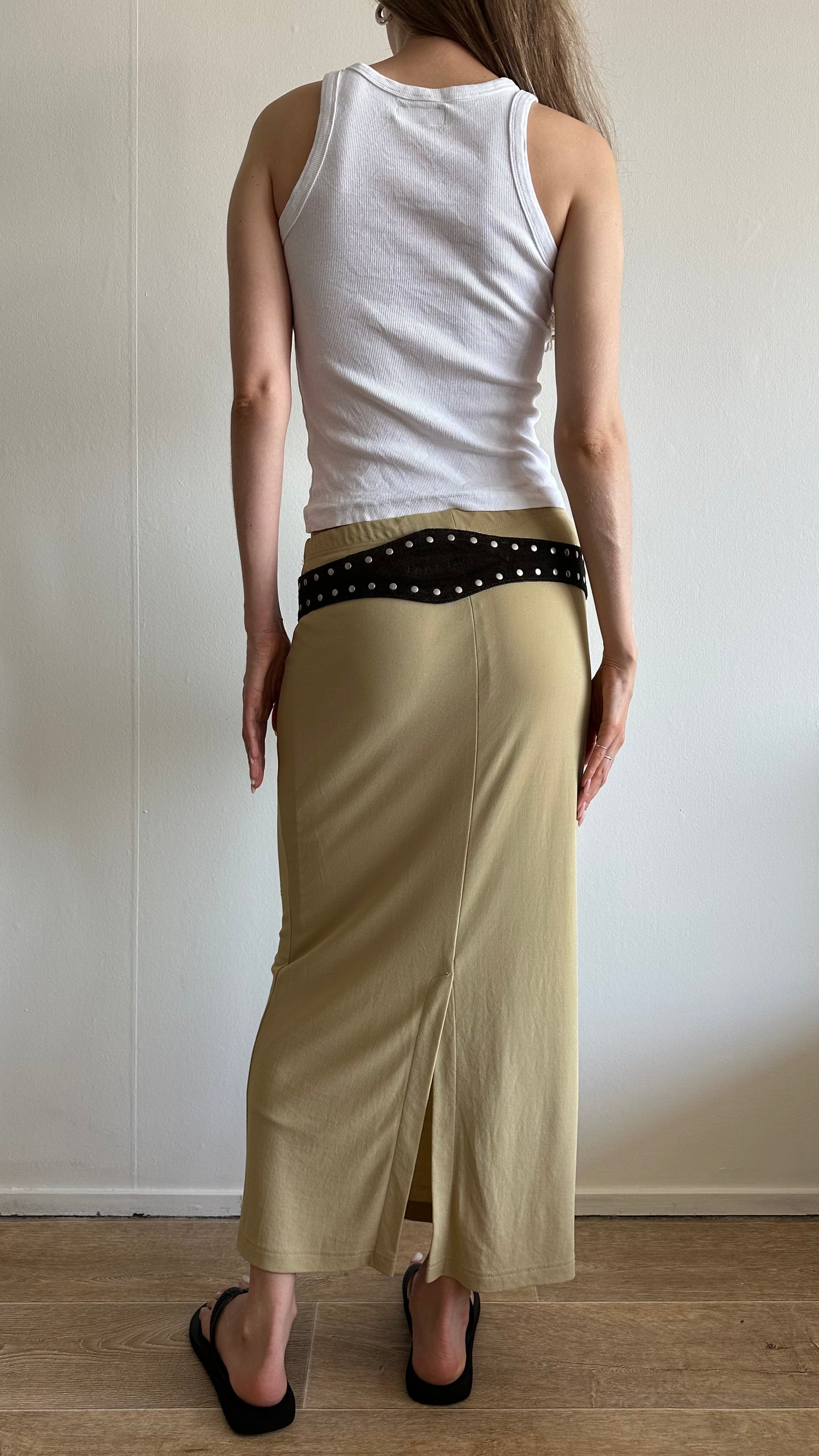 suede leather cowboy belt