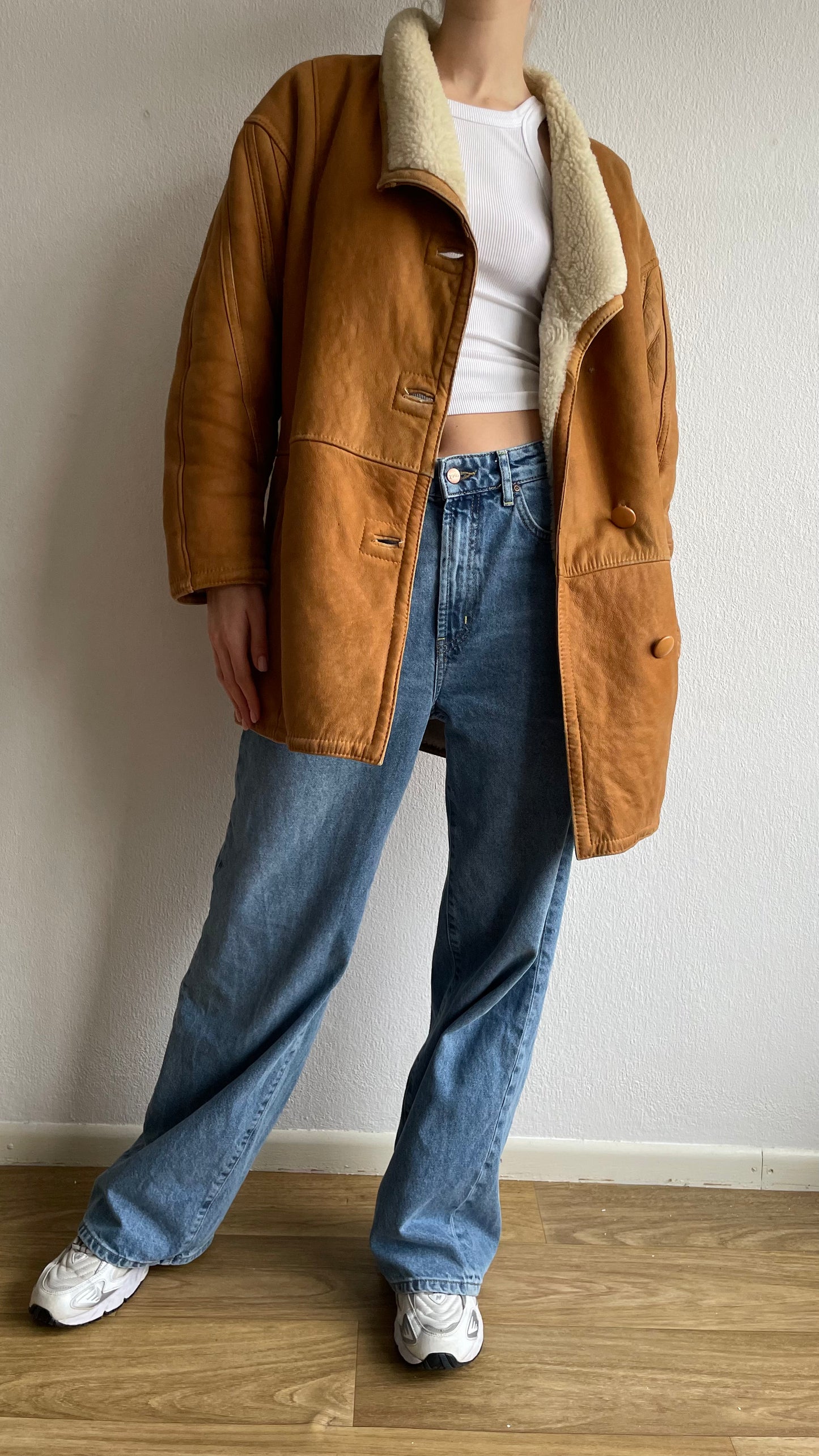 vintage camel lammy coat