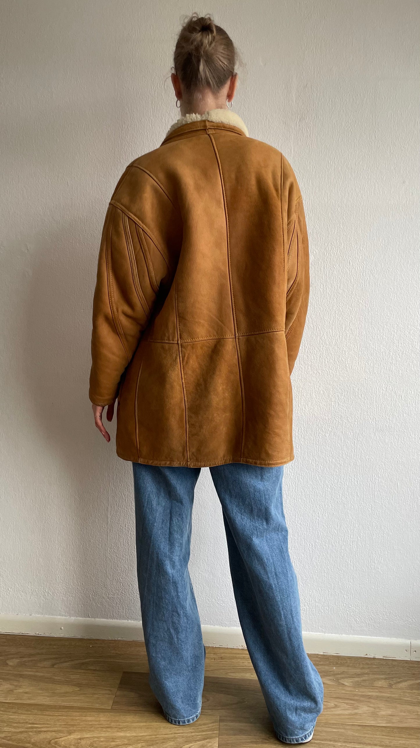 vintage camel lammy coat