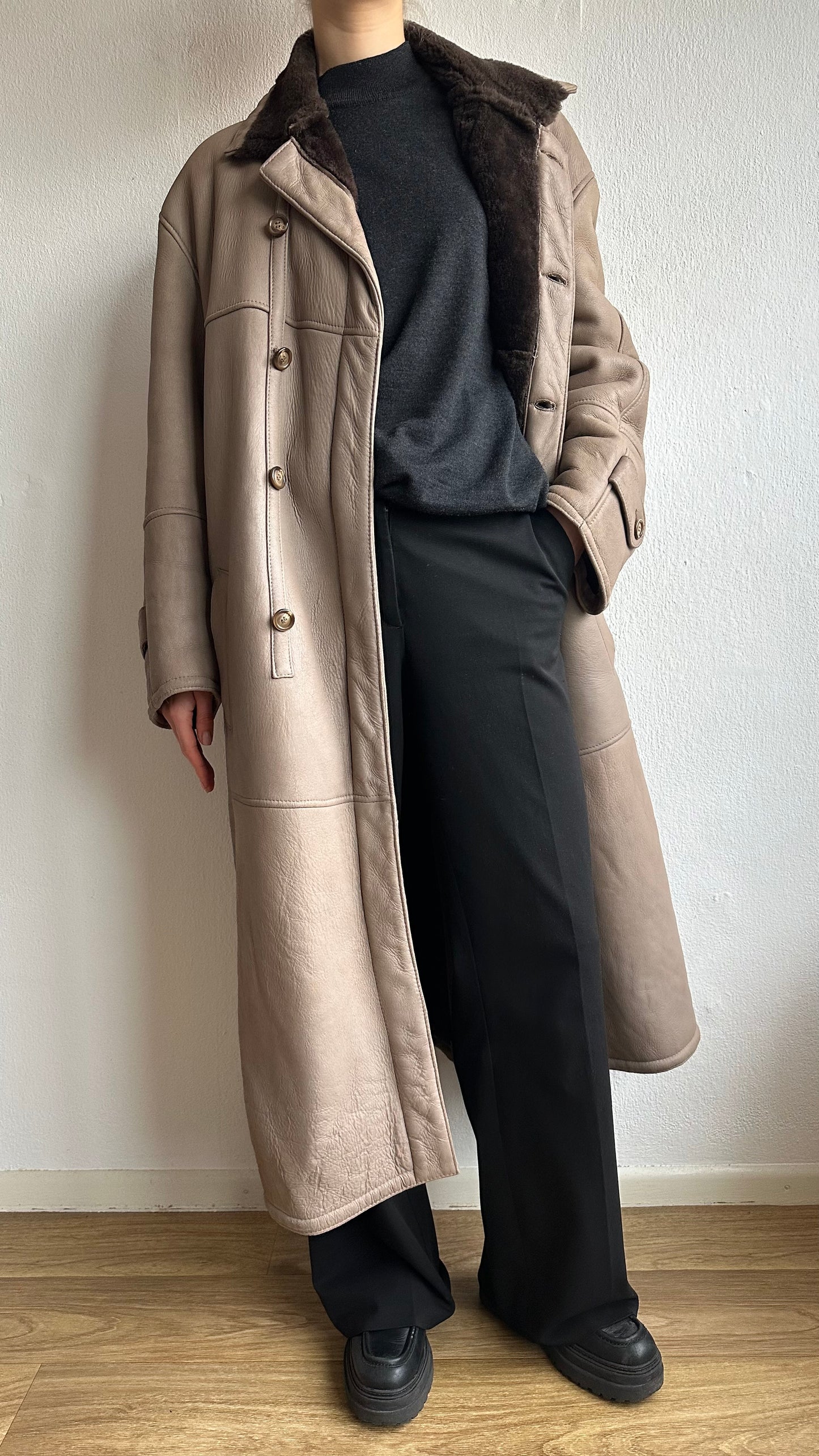 oversized faux shearling coat
