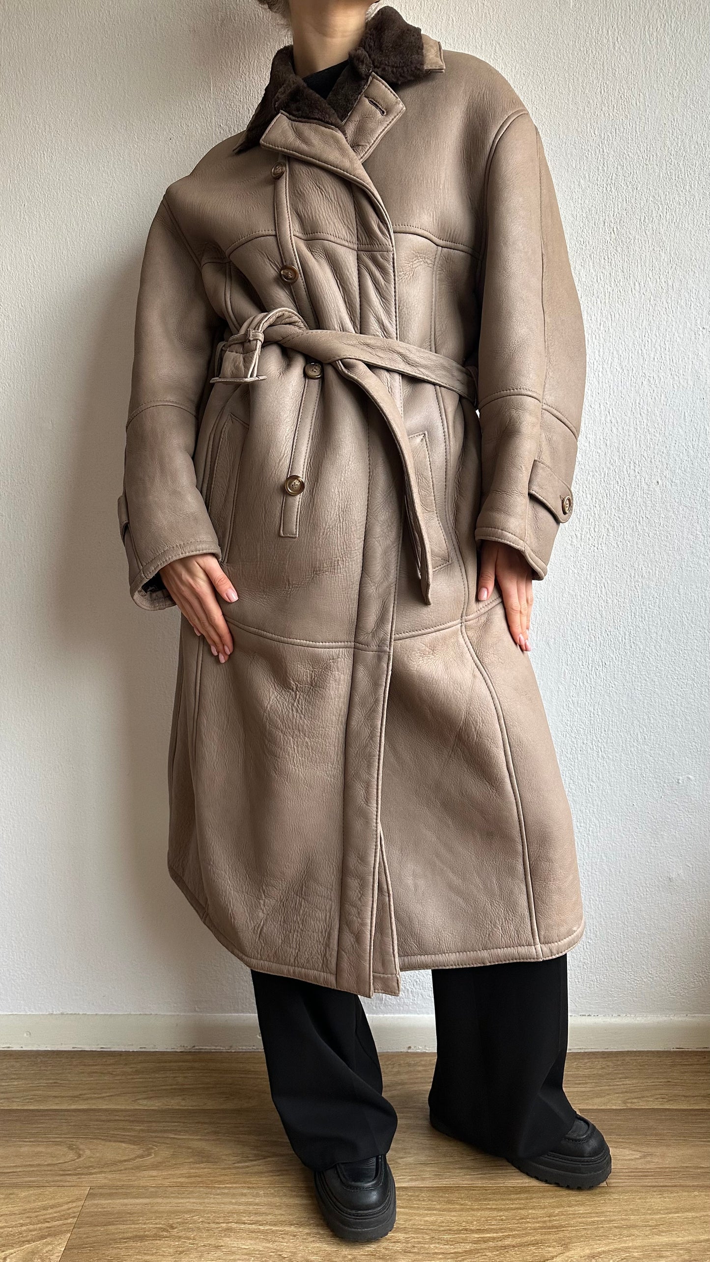 oversized faux shearling coat