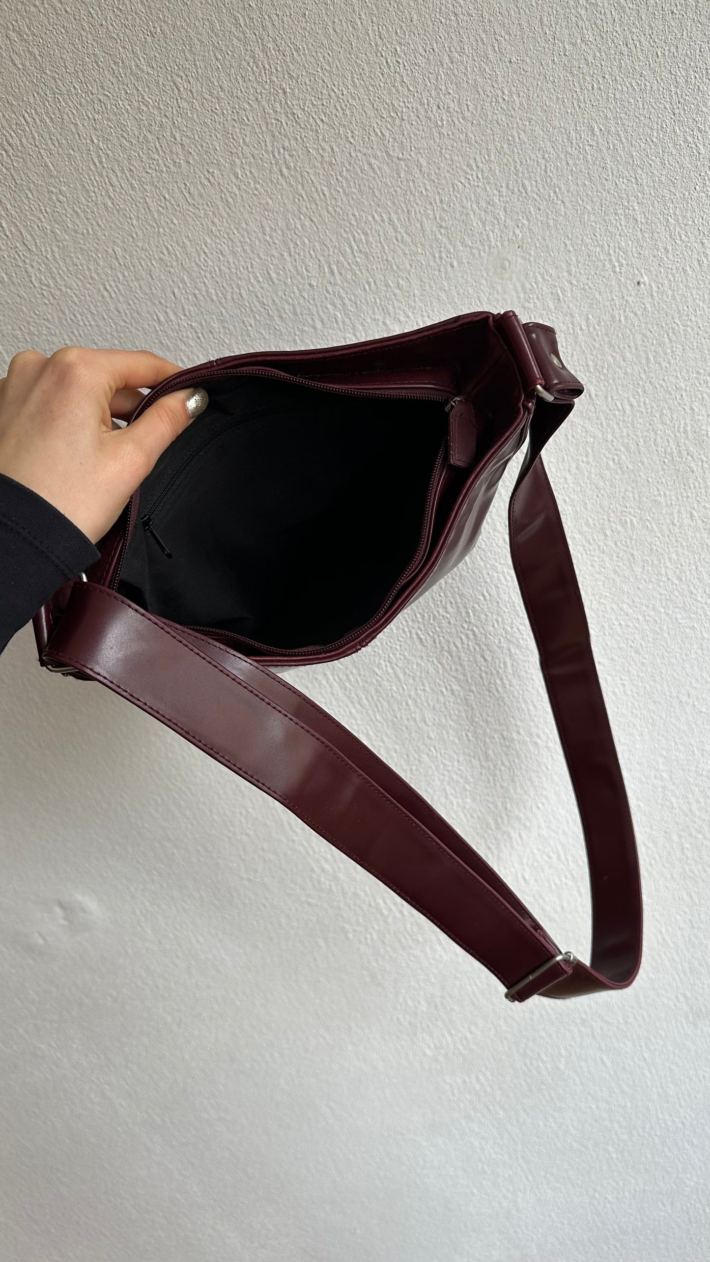 burgundy crossbody bag
