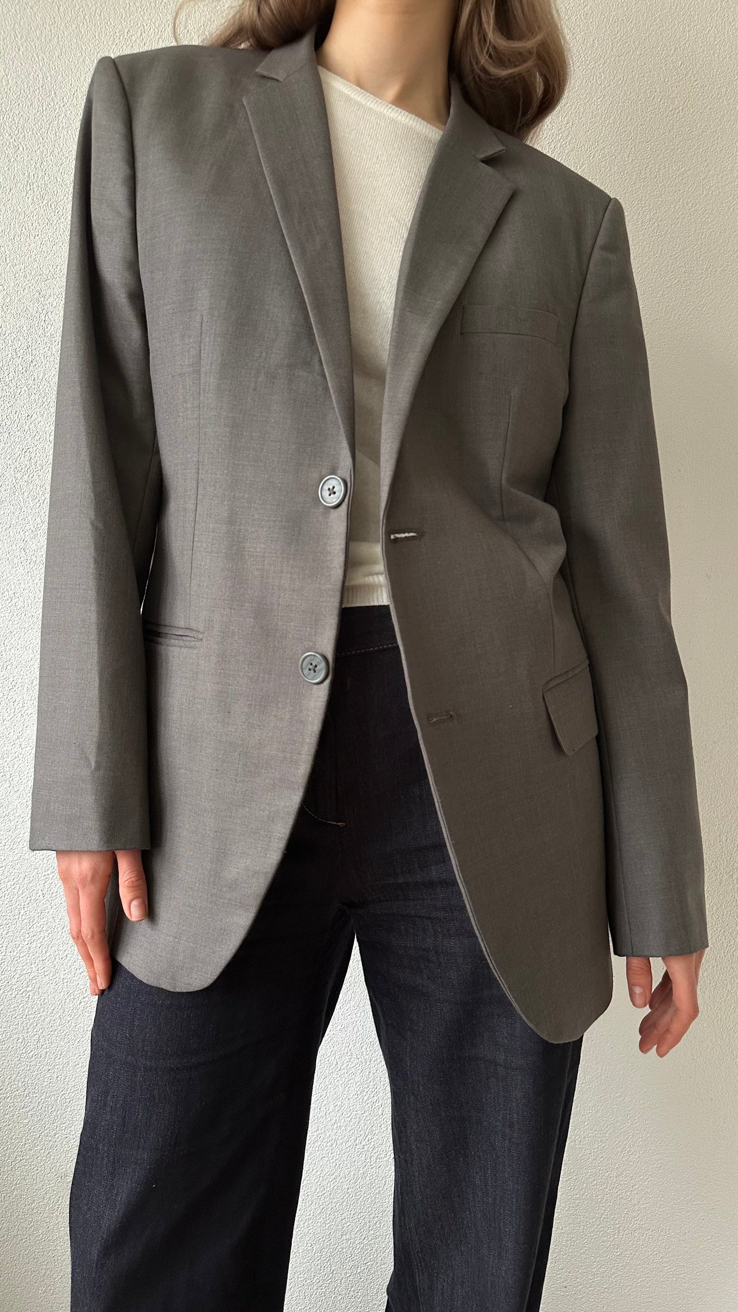 grey oversized vintage blazer