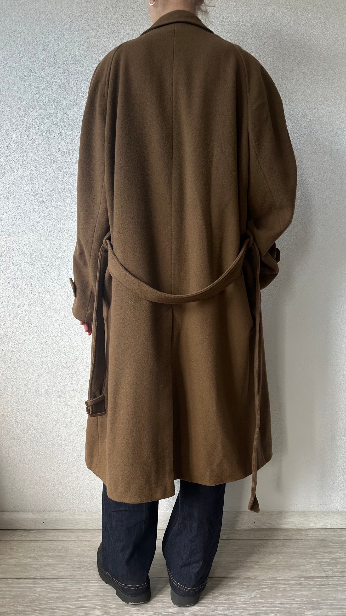 brown camel wool vintage coat