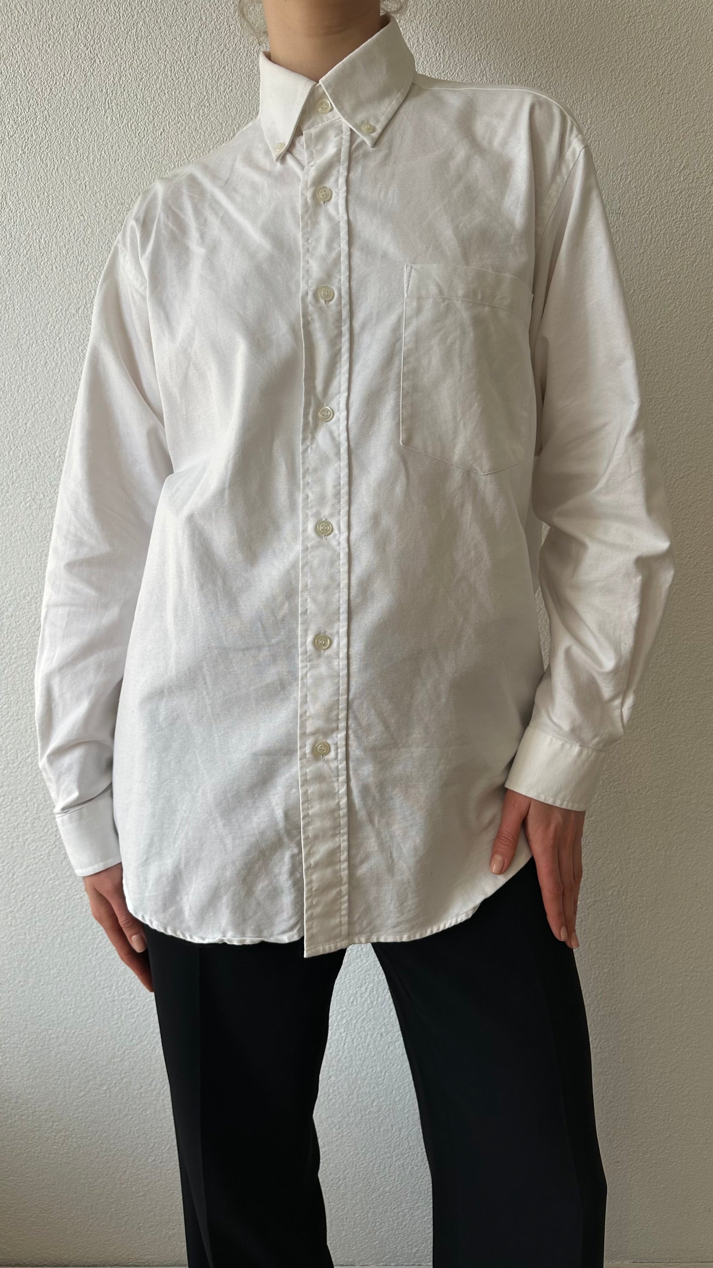 white classic cotton blouse