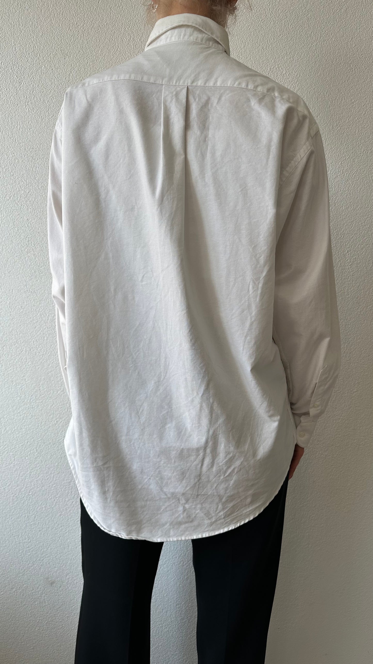 white classic cotton blouse