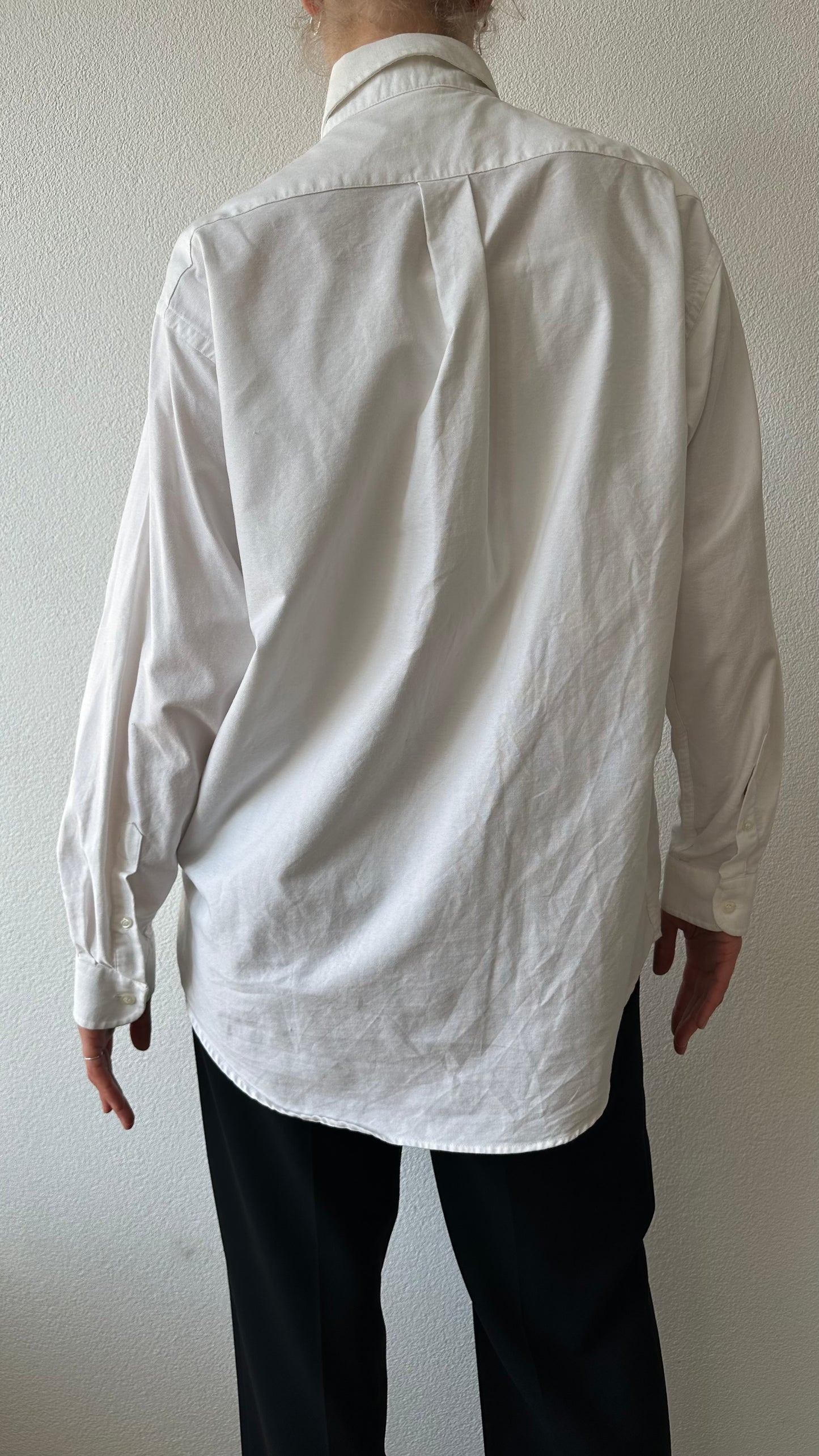 white classic cotton blouse