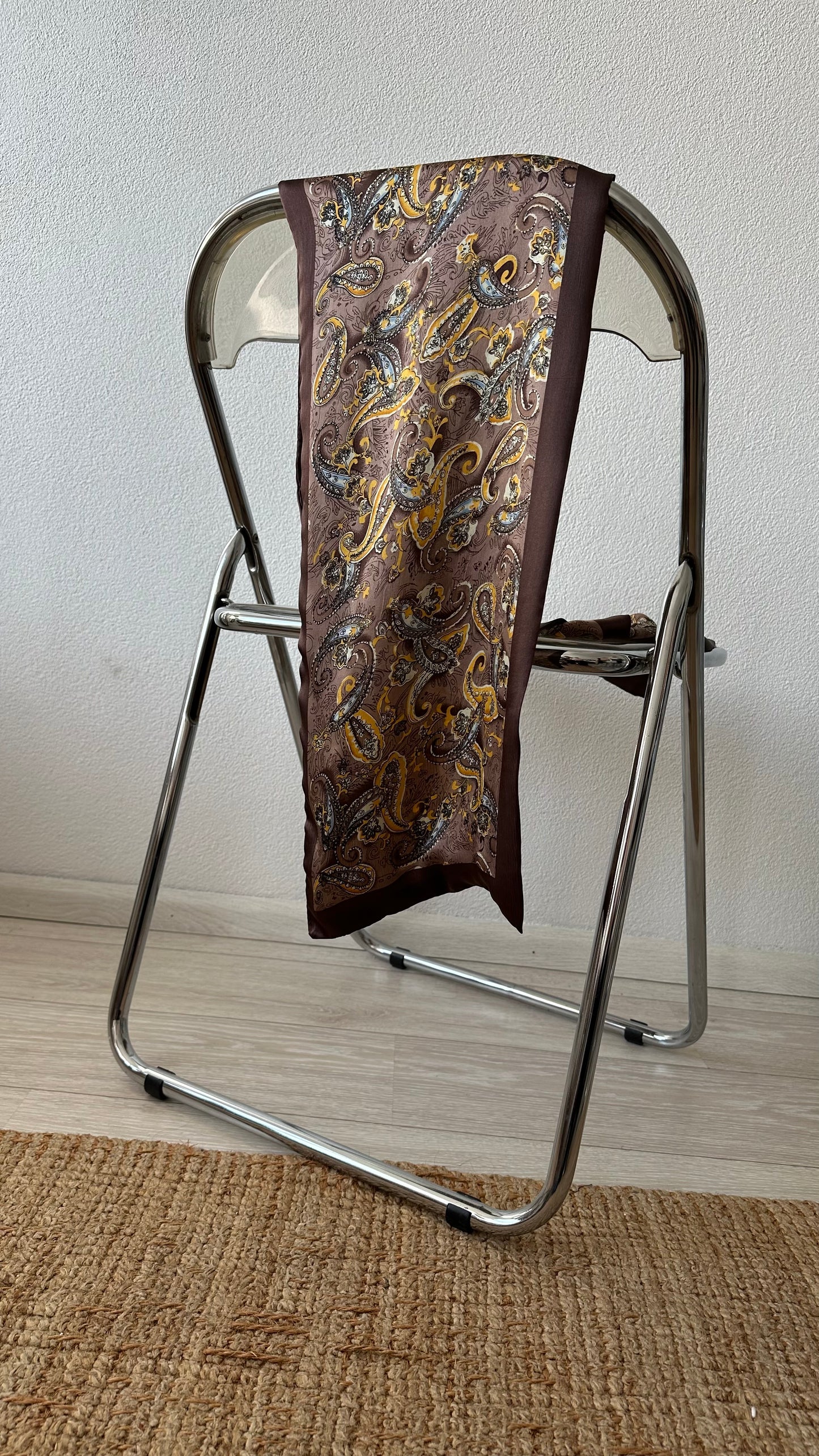 paisley printed silk scarf