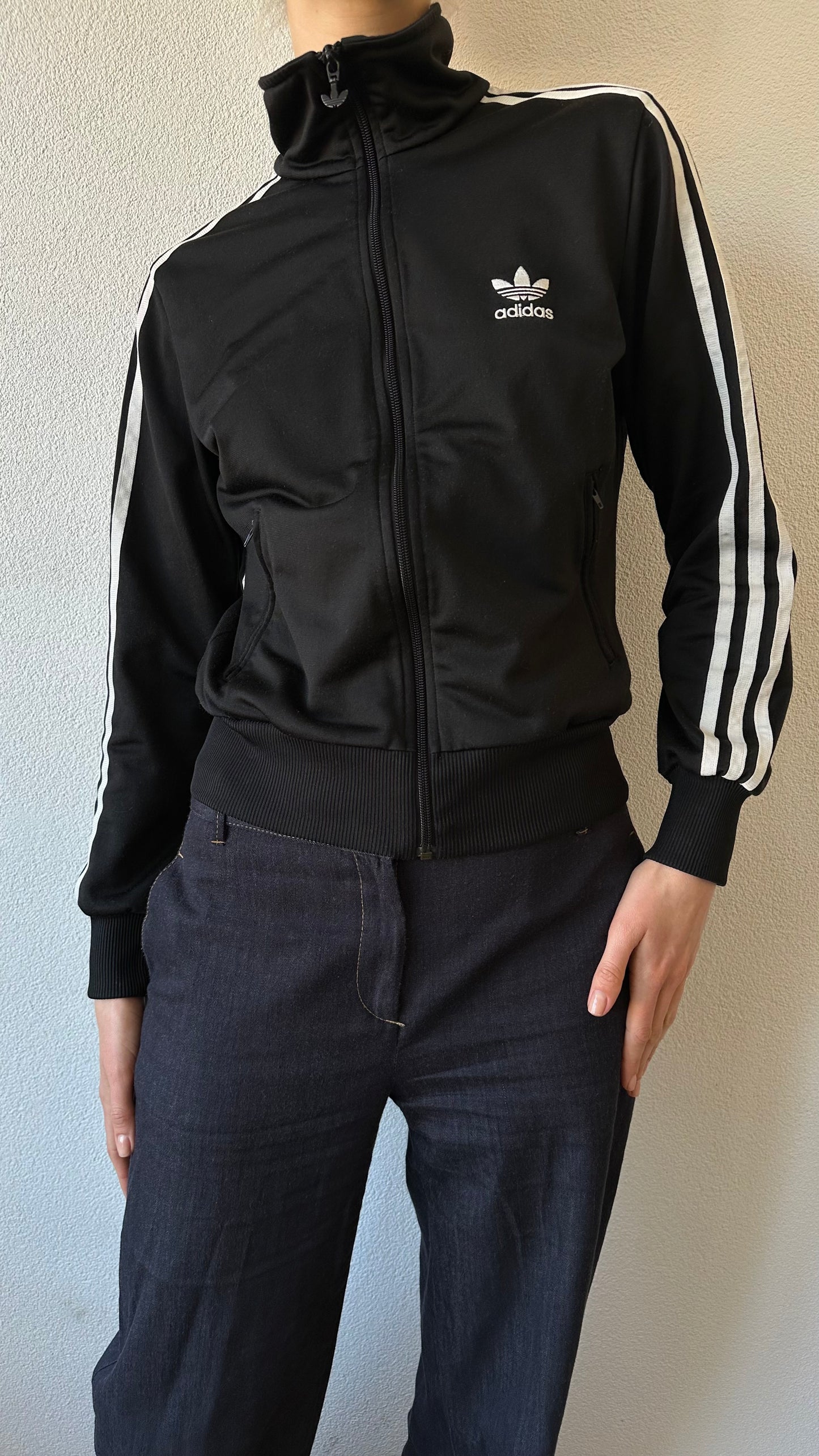 black and white adidas vest