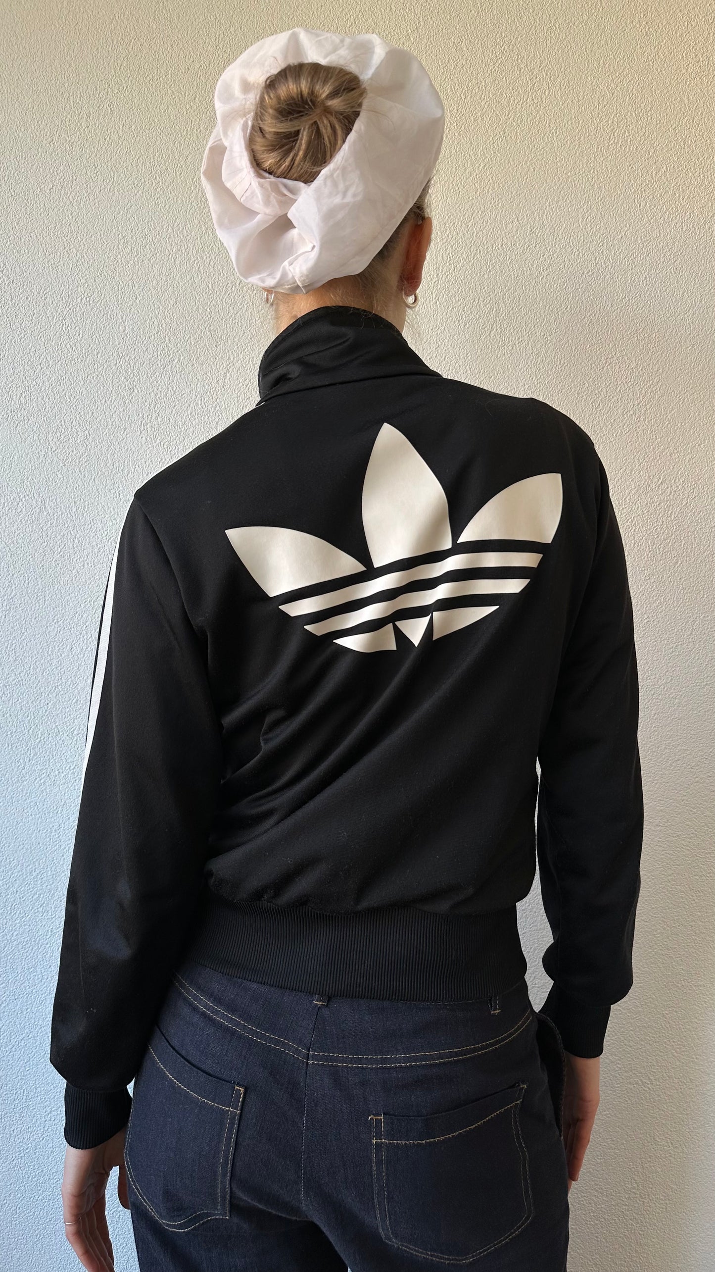 black and white adidas vest