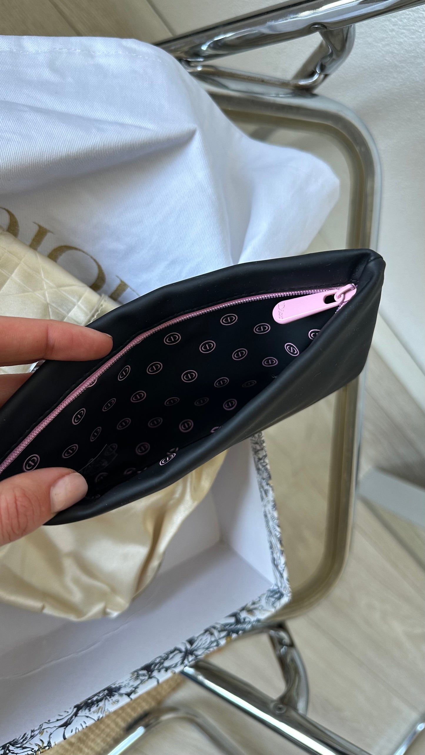 Dior make-up bags with paper bag
