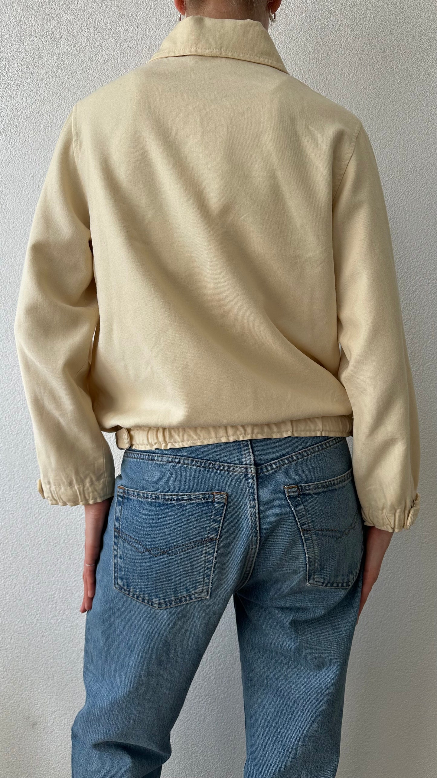 butter yellow wool bomberjacket