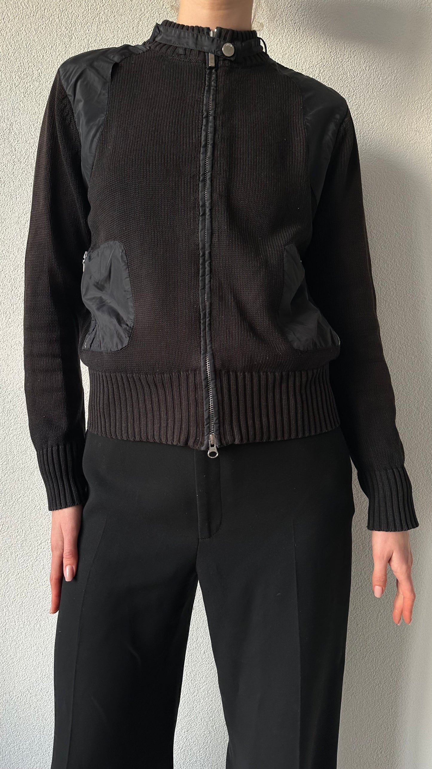 mexx black cardigan zip up