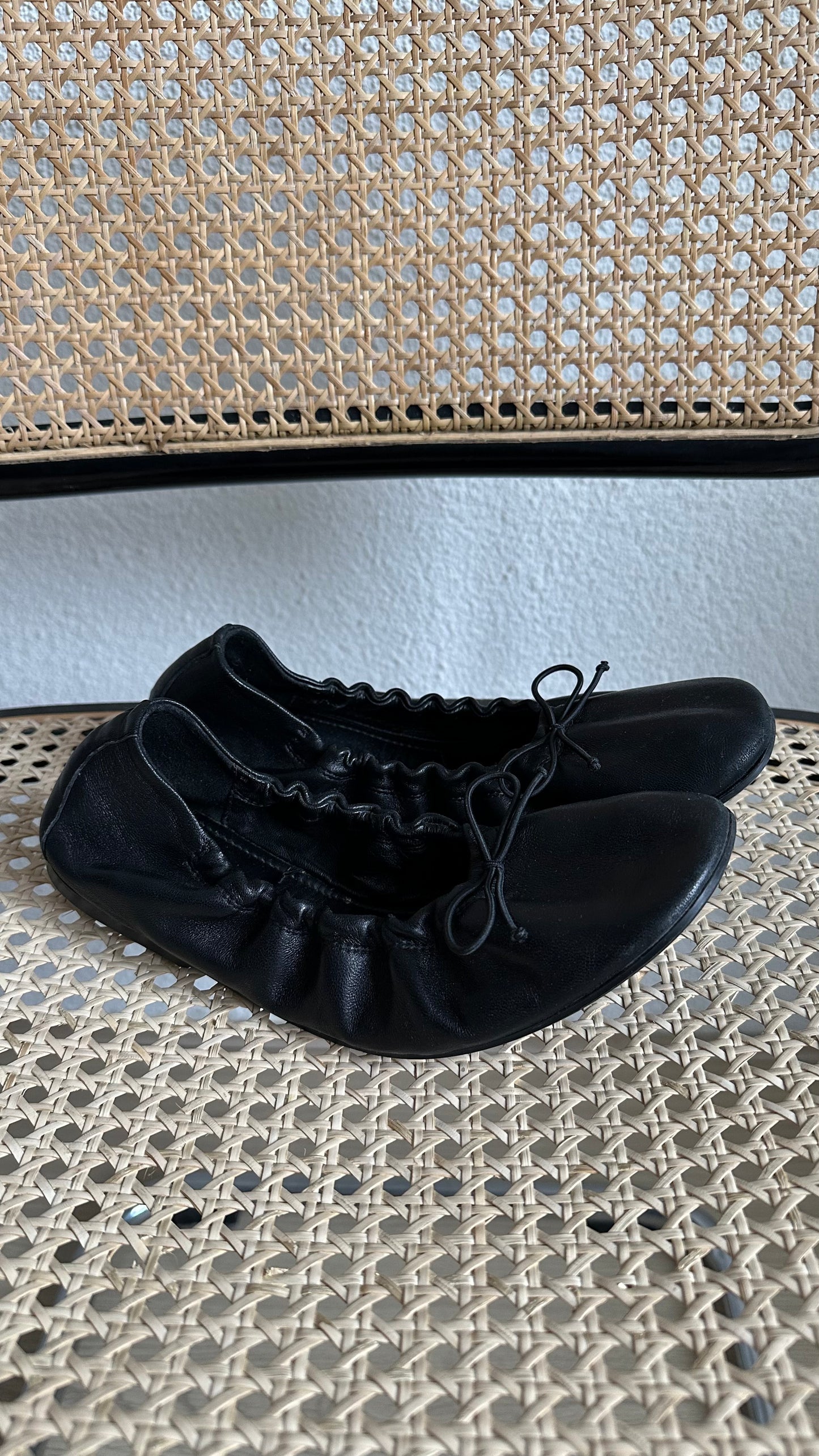 leather Massimo Dutti ballerina flats size 38