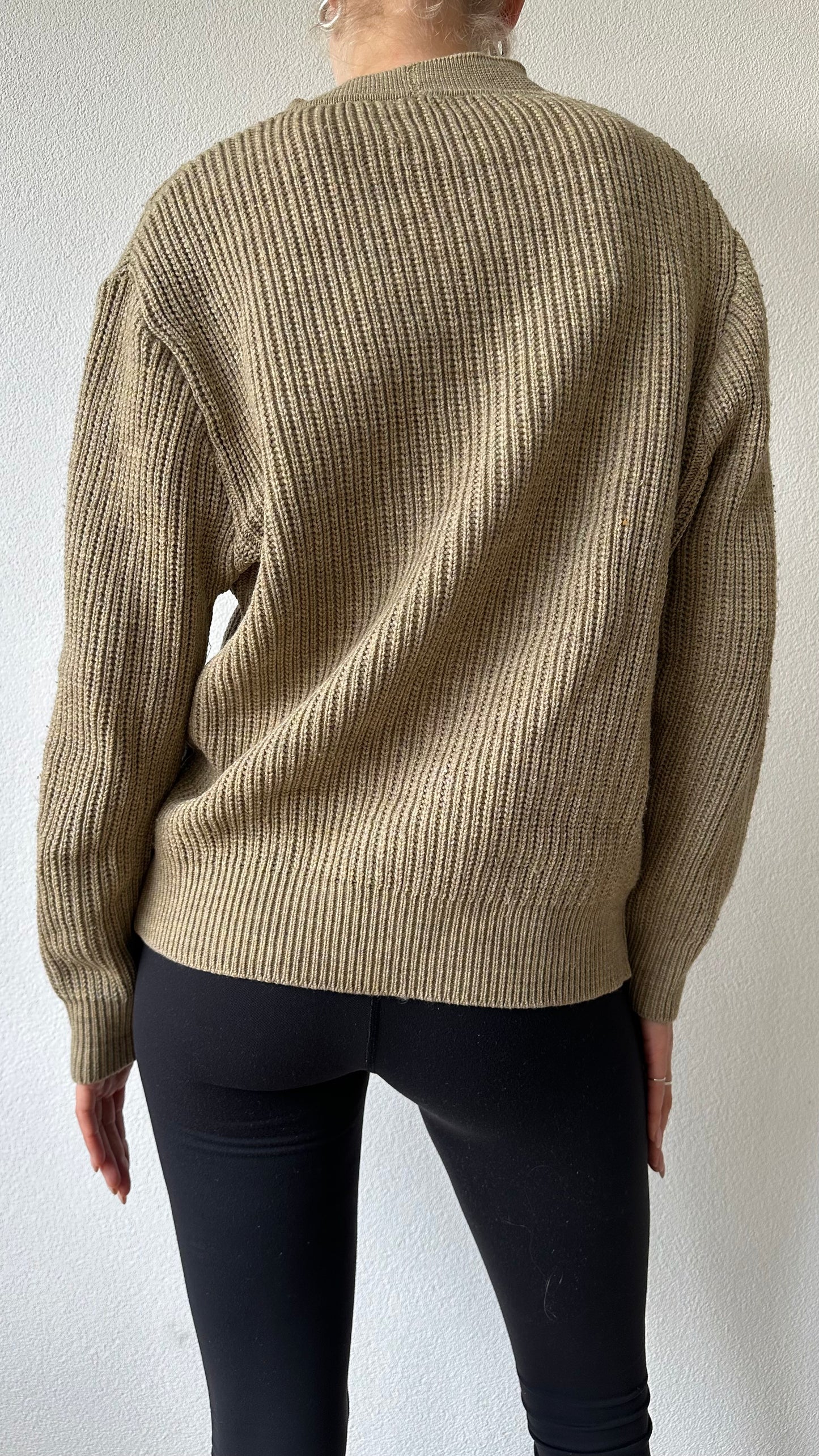 vintage knitted cardigan with wooden buttons