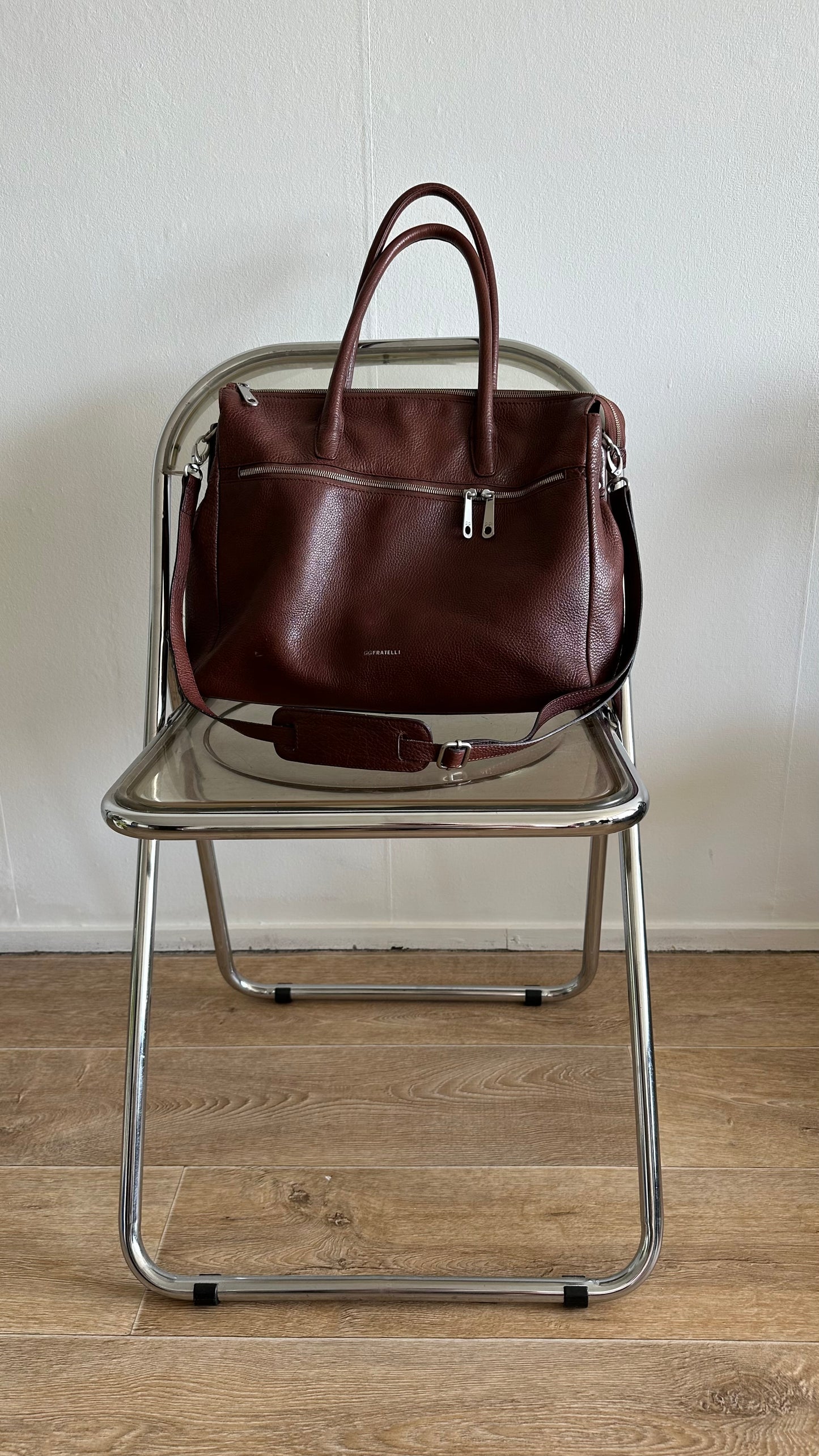leather bordeaux work bag