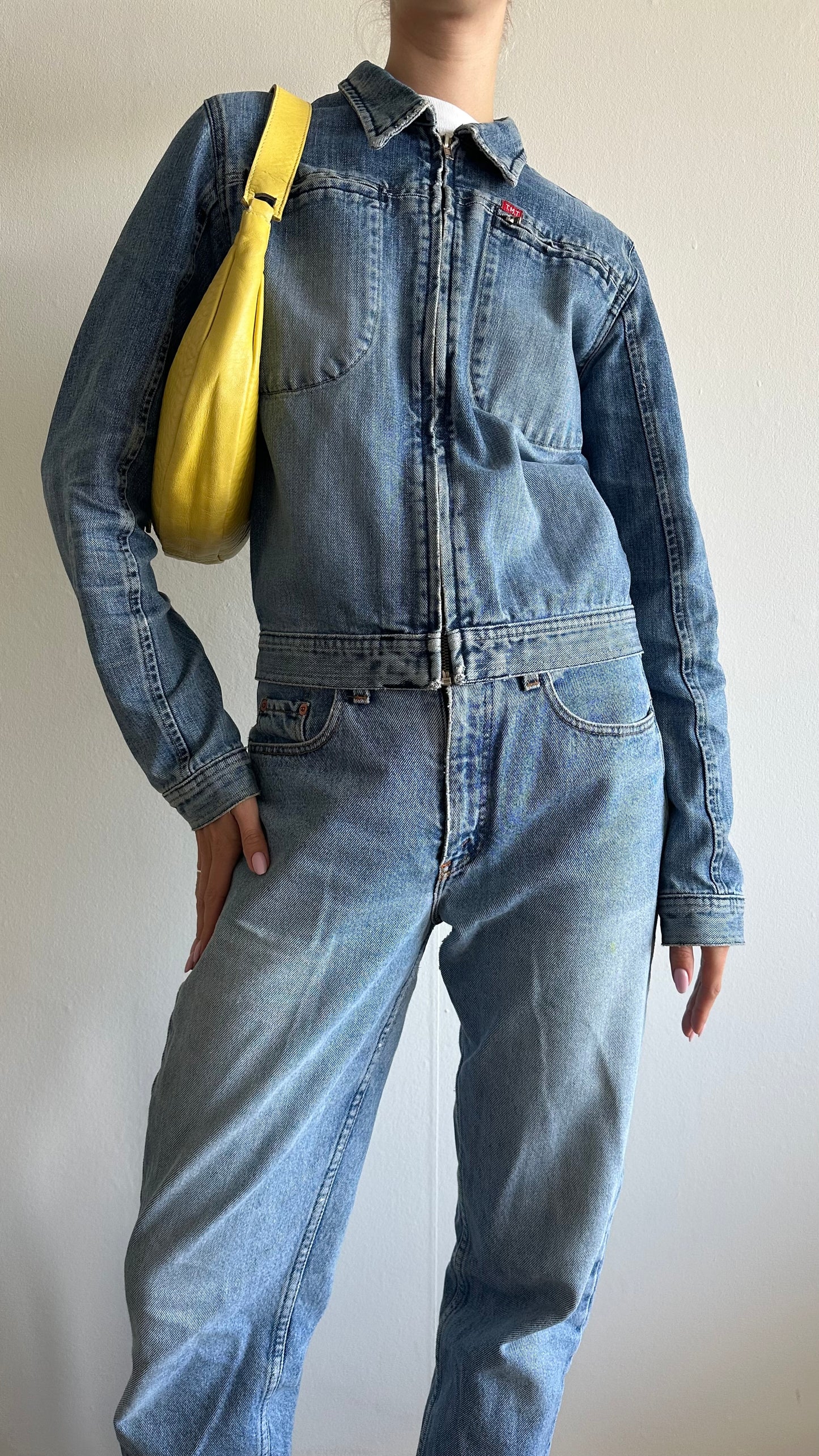 soft leather yellow shoulderbag