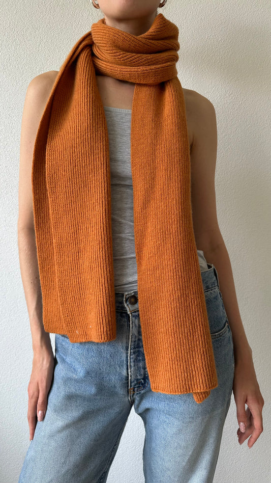 orange wool scarf