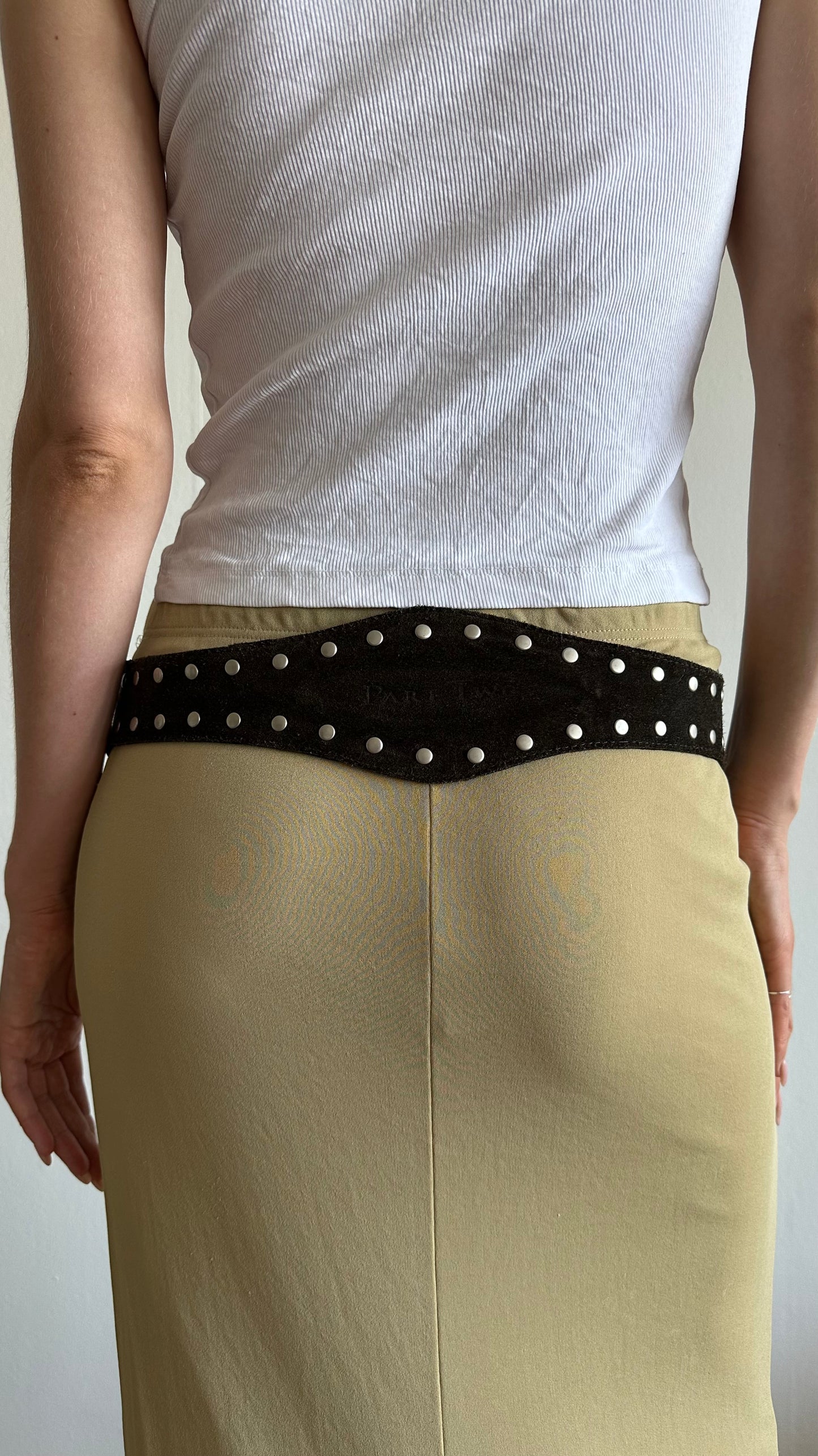 suede leather cowboy belt