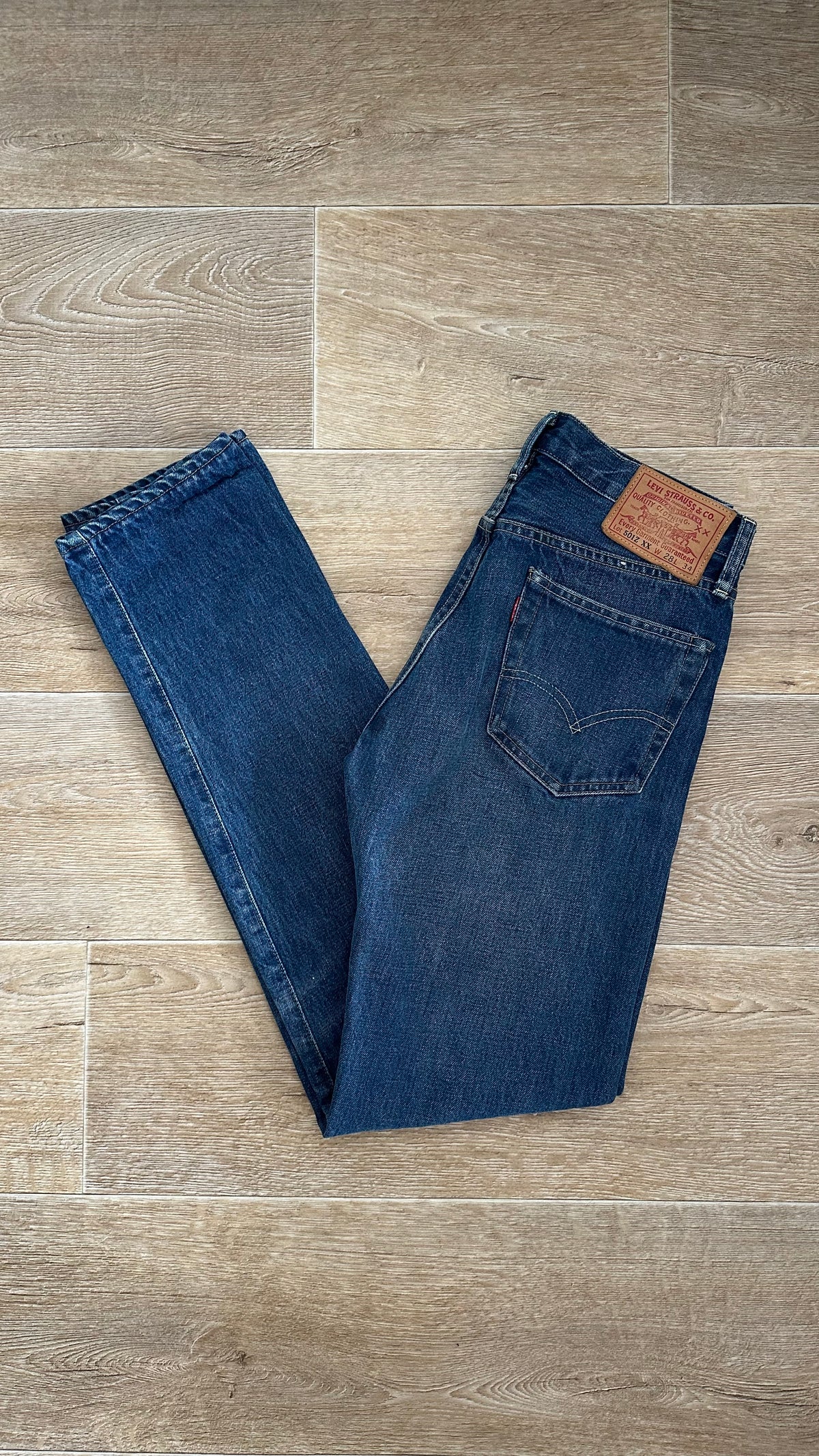 dark blue denim jeans