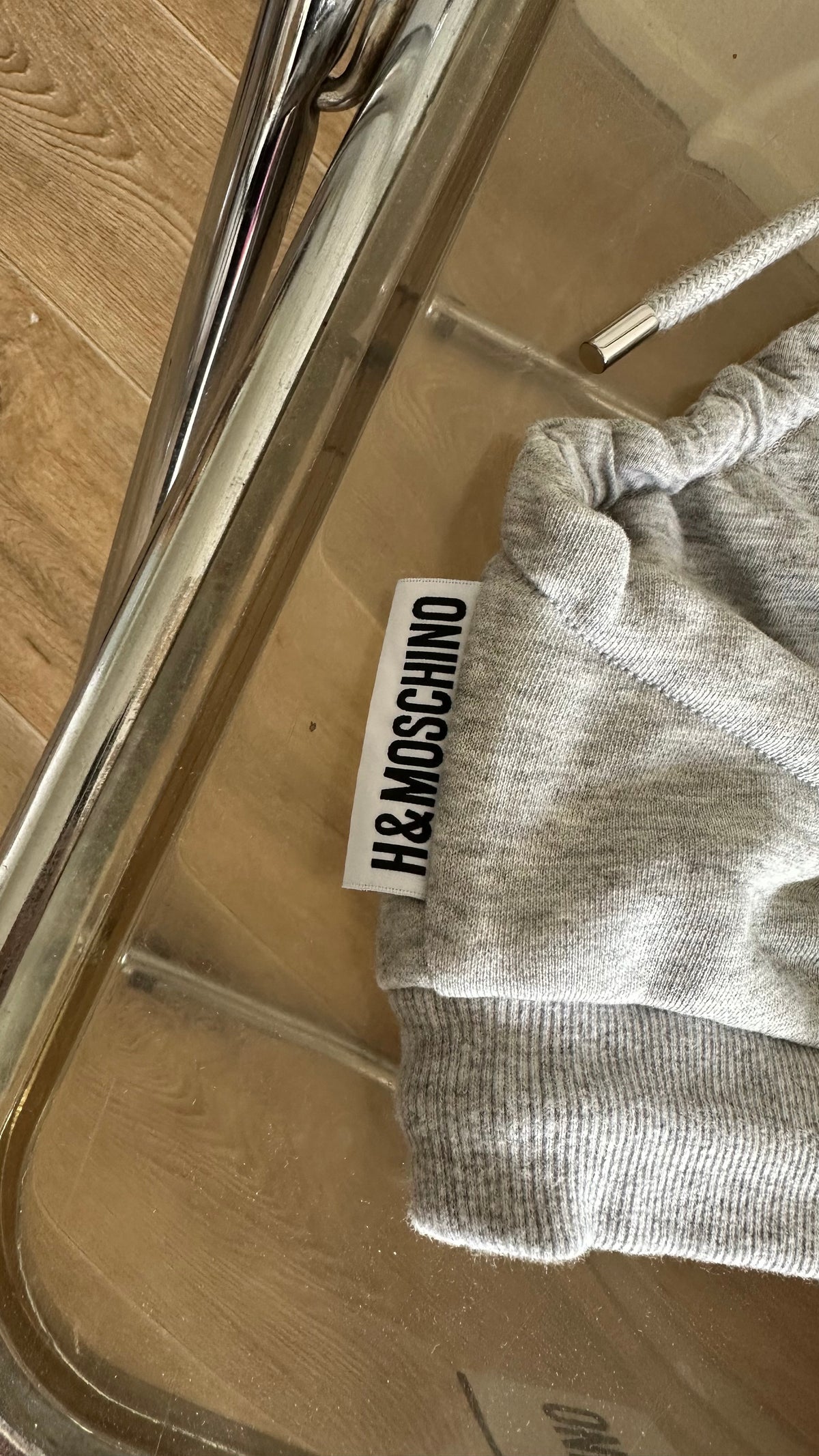 grey h&m moschino sweat top