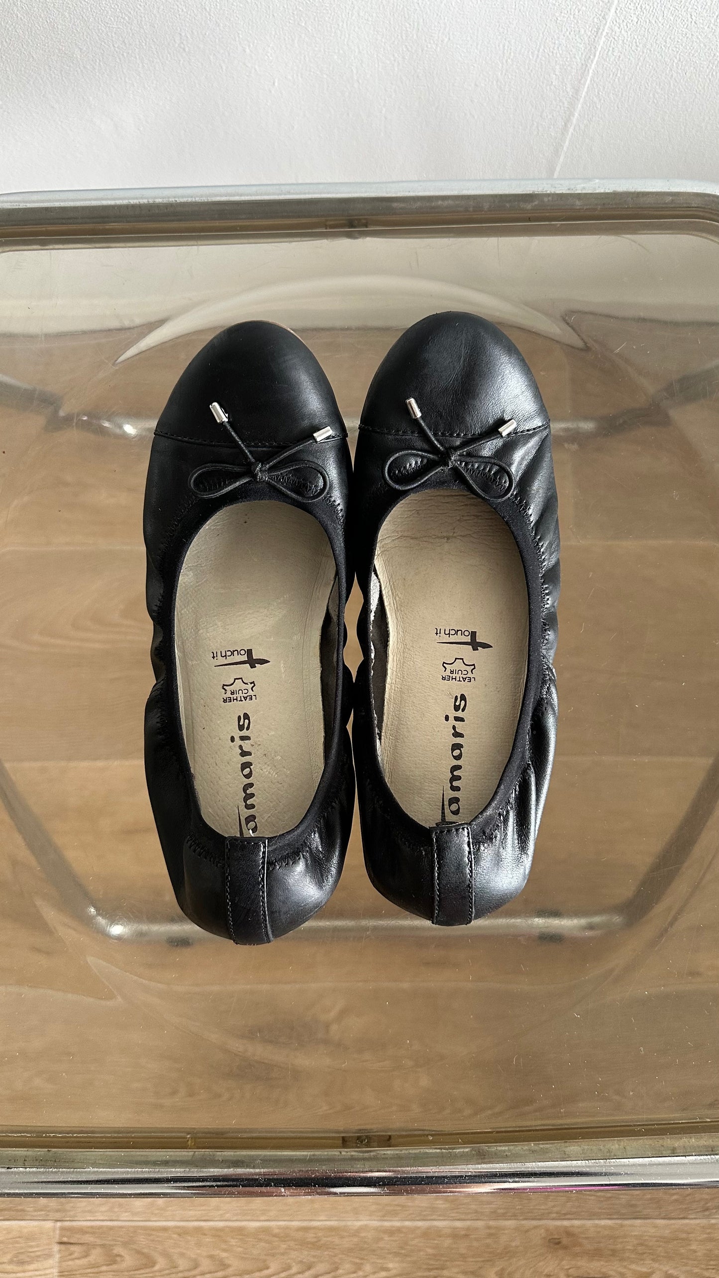 ballet flats leather tamaris with bows