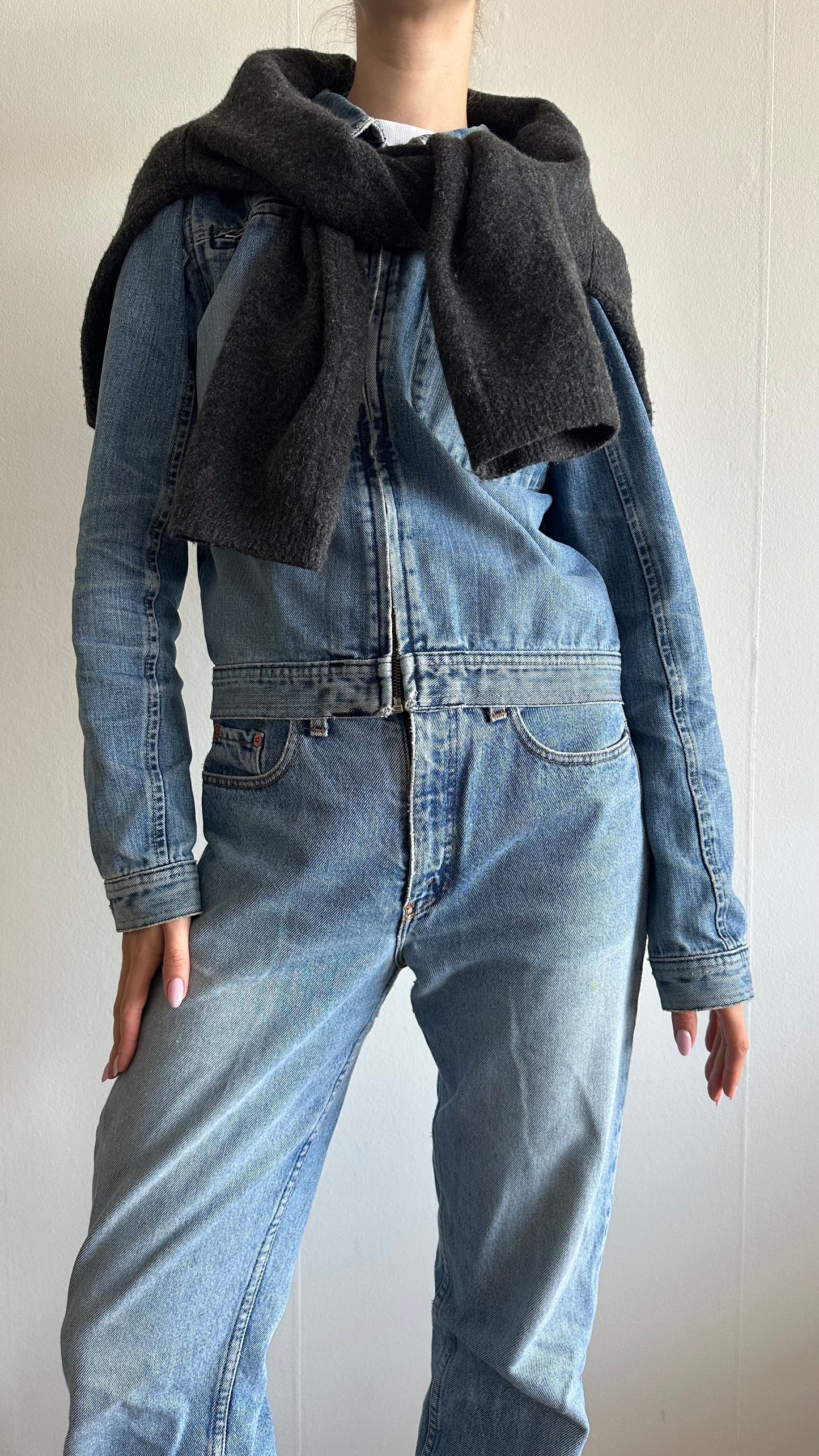 wool mix grey cardigan