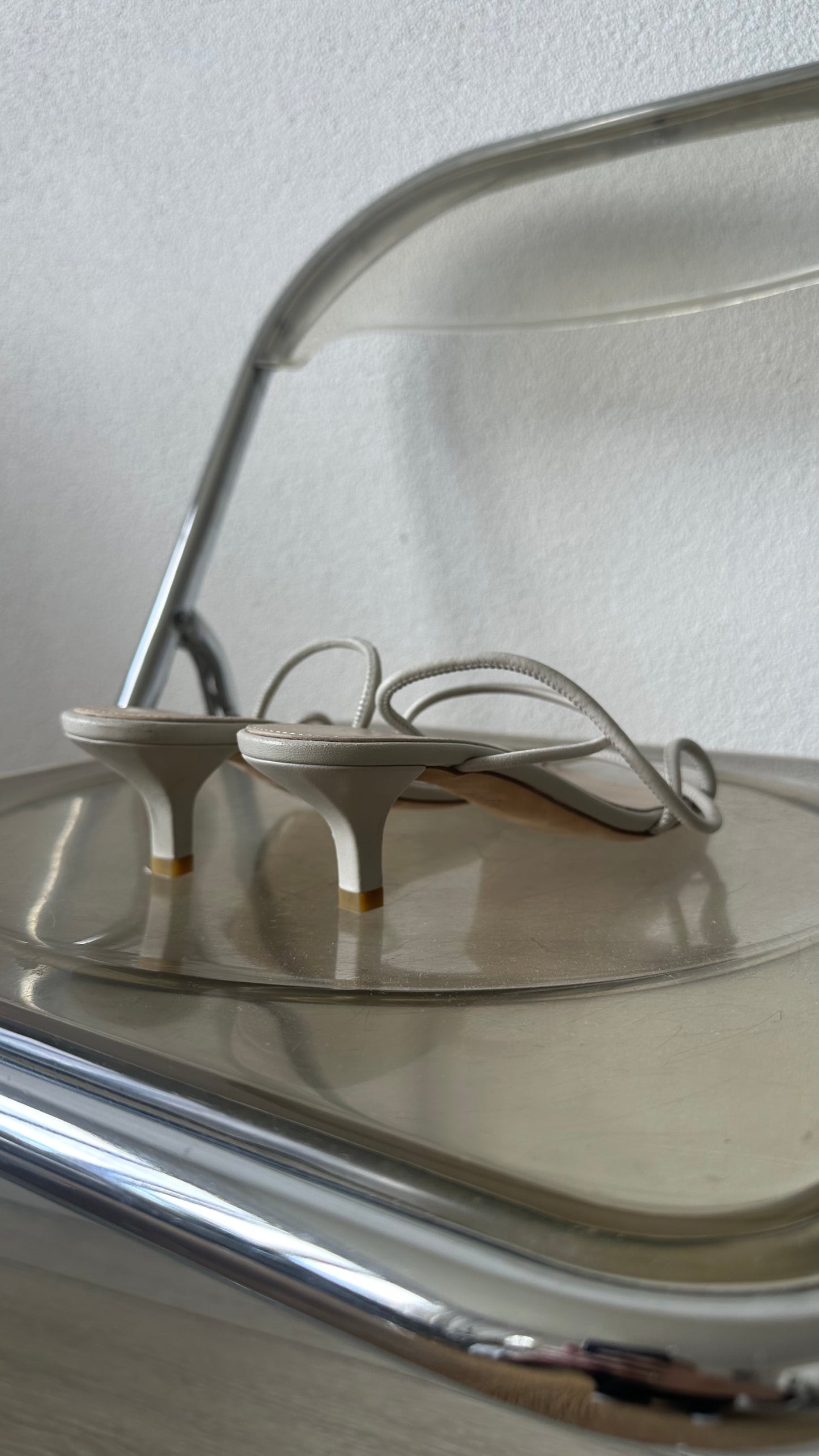 COS strappy leather kitten-heel sandals