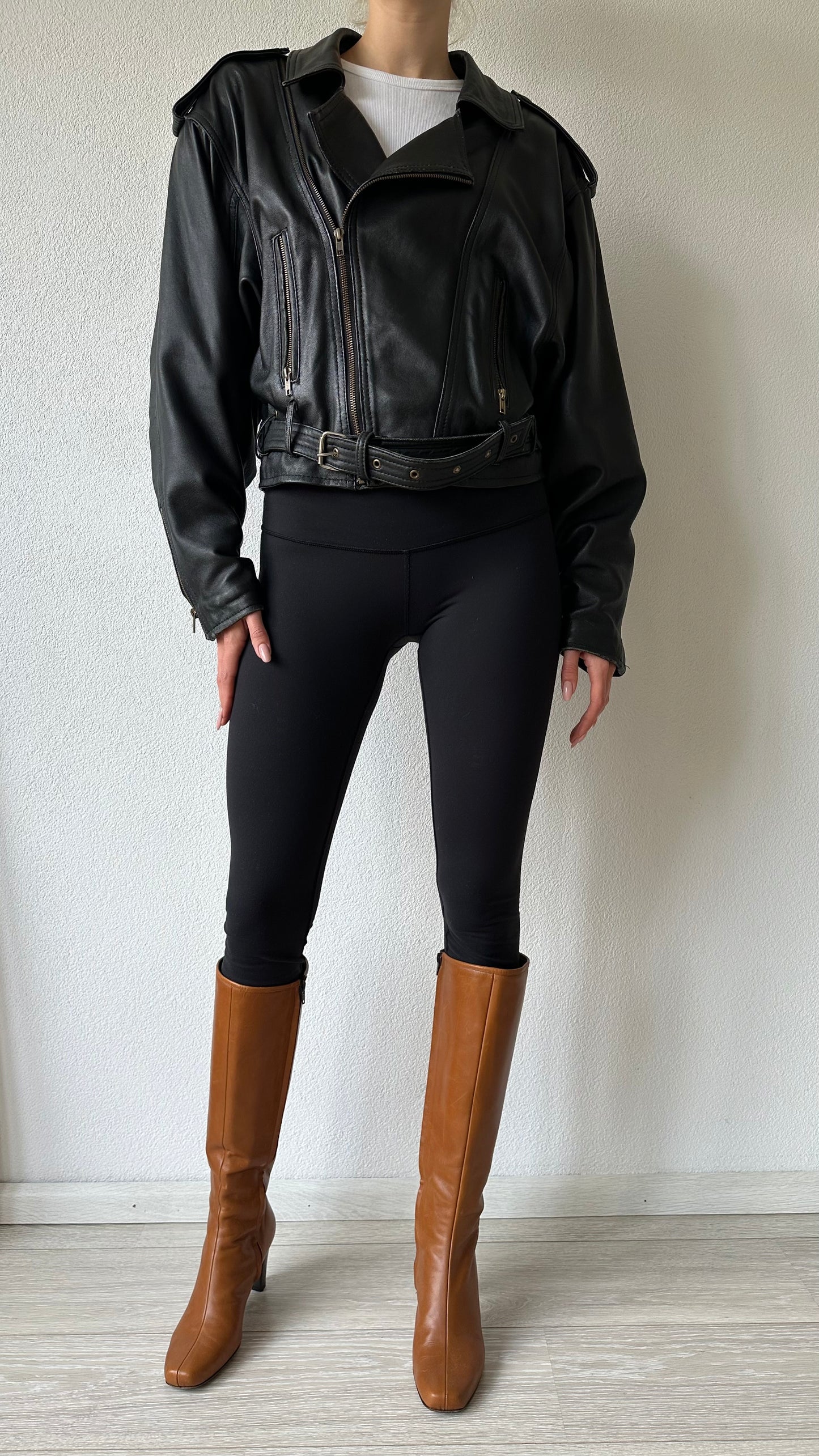 camel leather Italian boots