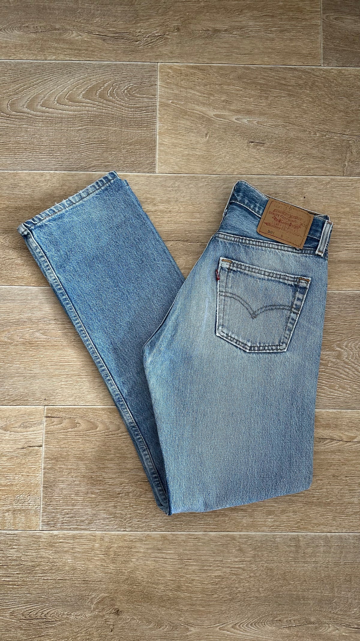 vintage light blue Levi’s denim 501