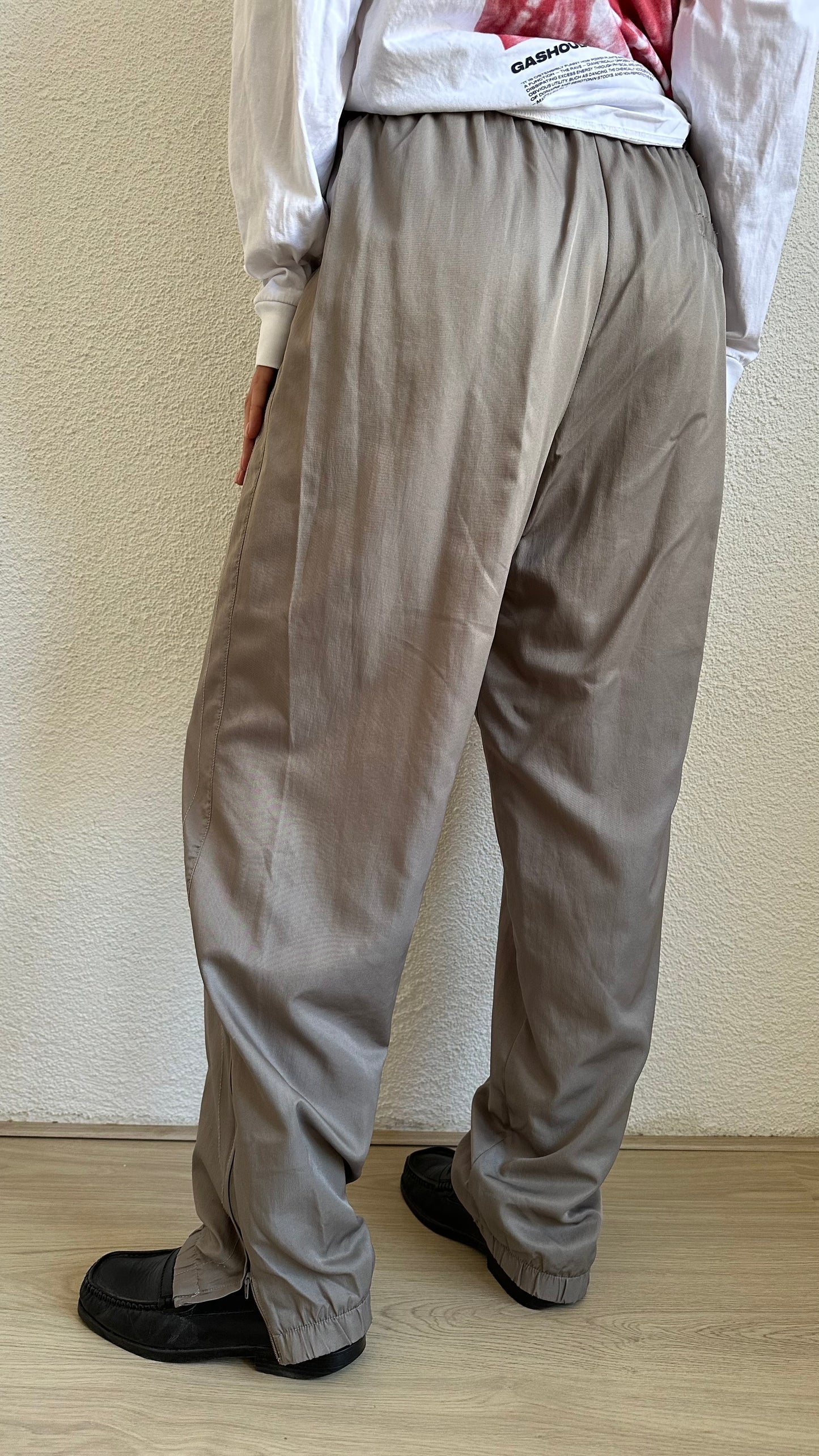 vintage taupe white nike tracksuit pants windbreaker jacket