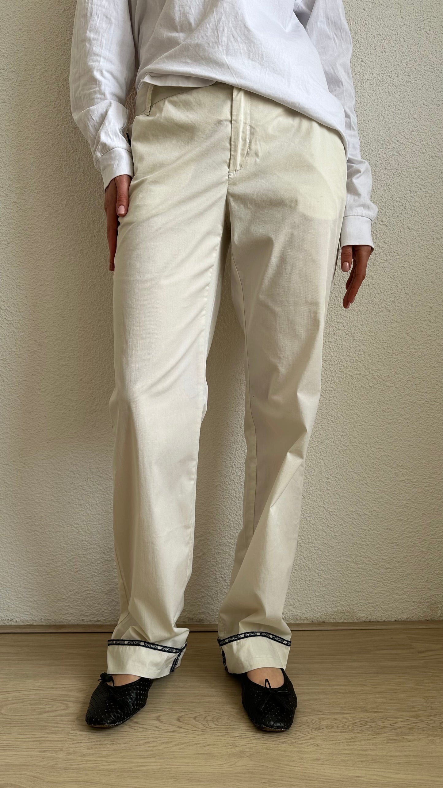 moschino pants off white vintage pants